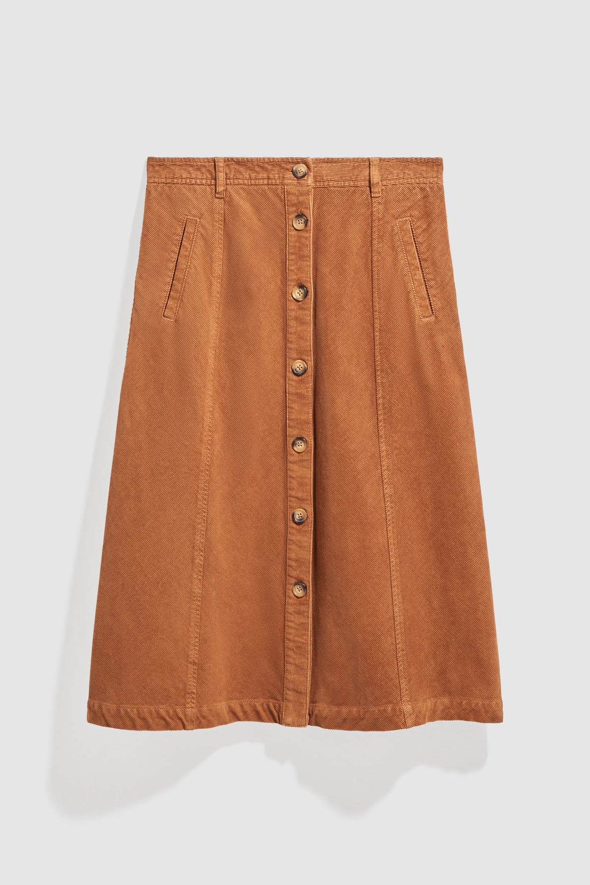 Jupe trapèze en velours - tiphaine GERARD DAREL Marron