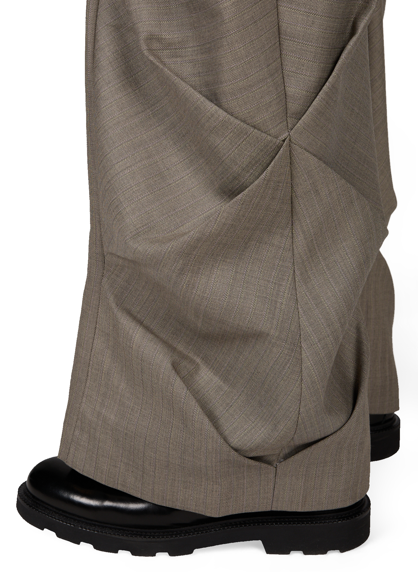 Wide-leg Cruces Striped Wool Pants | Grey CAMPILLO Men