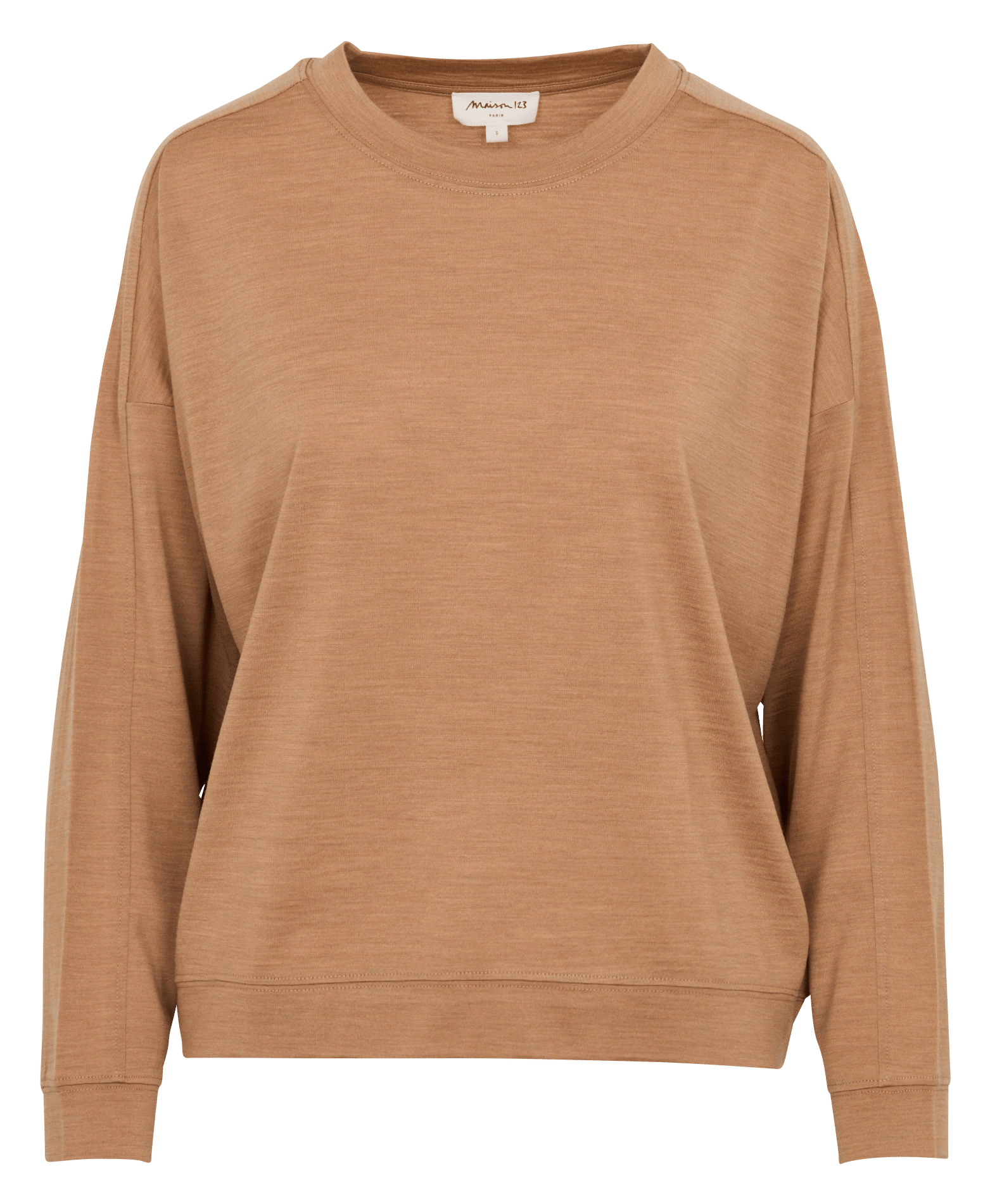 Tee-shirt ample en laine teophile MAISON 123 Beige