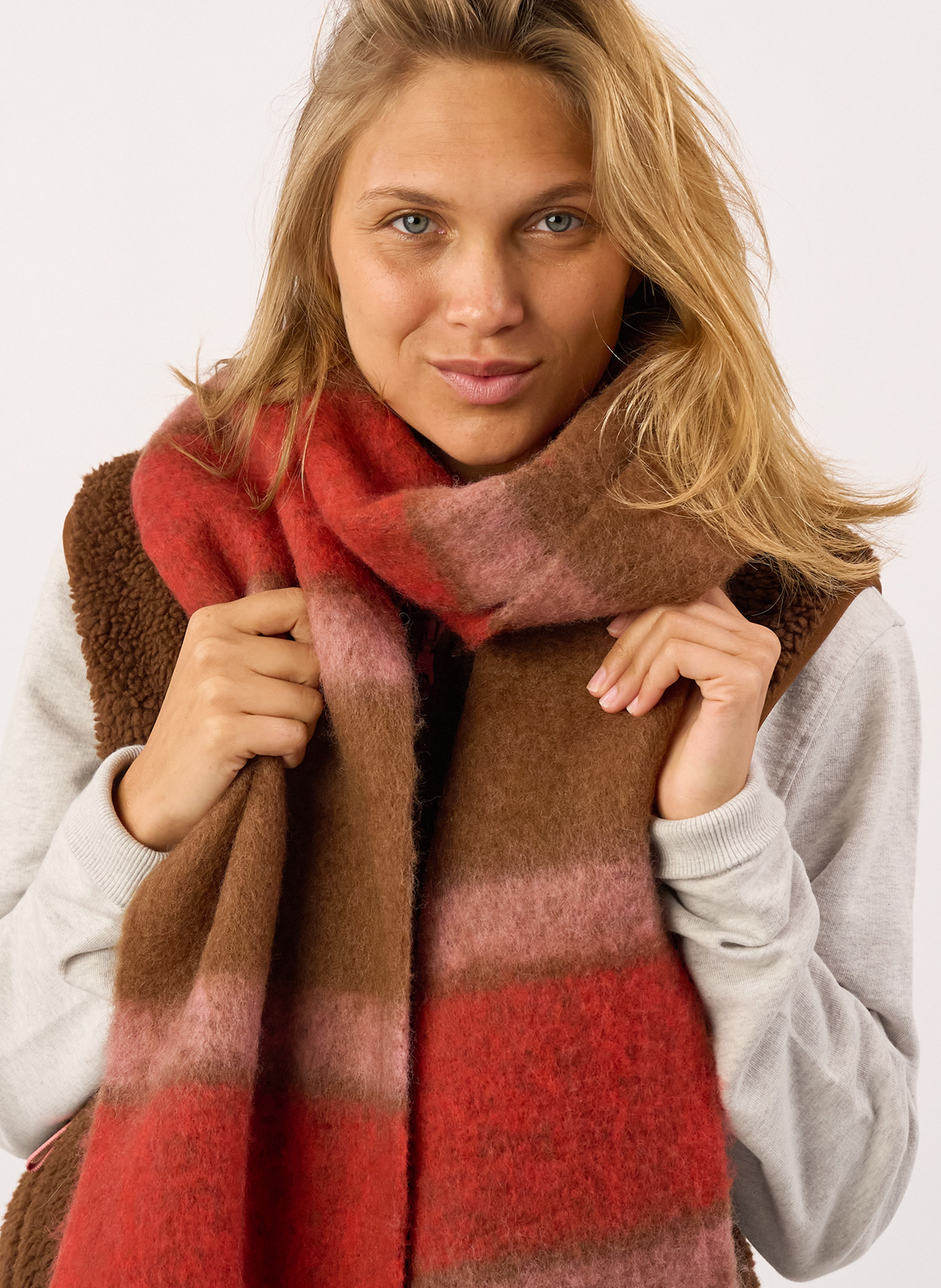 Echarpe en laine regular BILLYBELT Marron