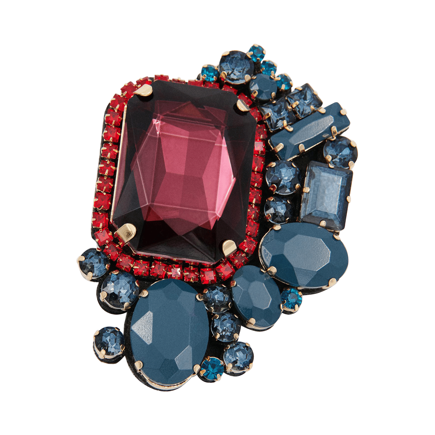 Broche avec strass kube ESSENTIEL ANTWERP Rose