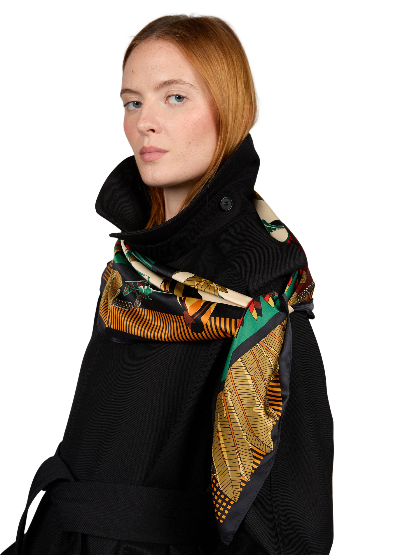Bedrucktes Machu Pichu Tuch WILD Schwarz