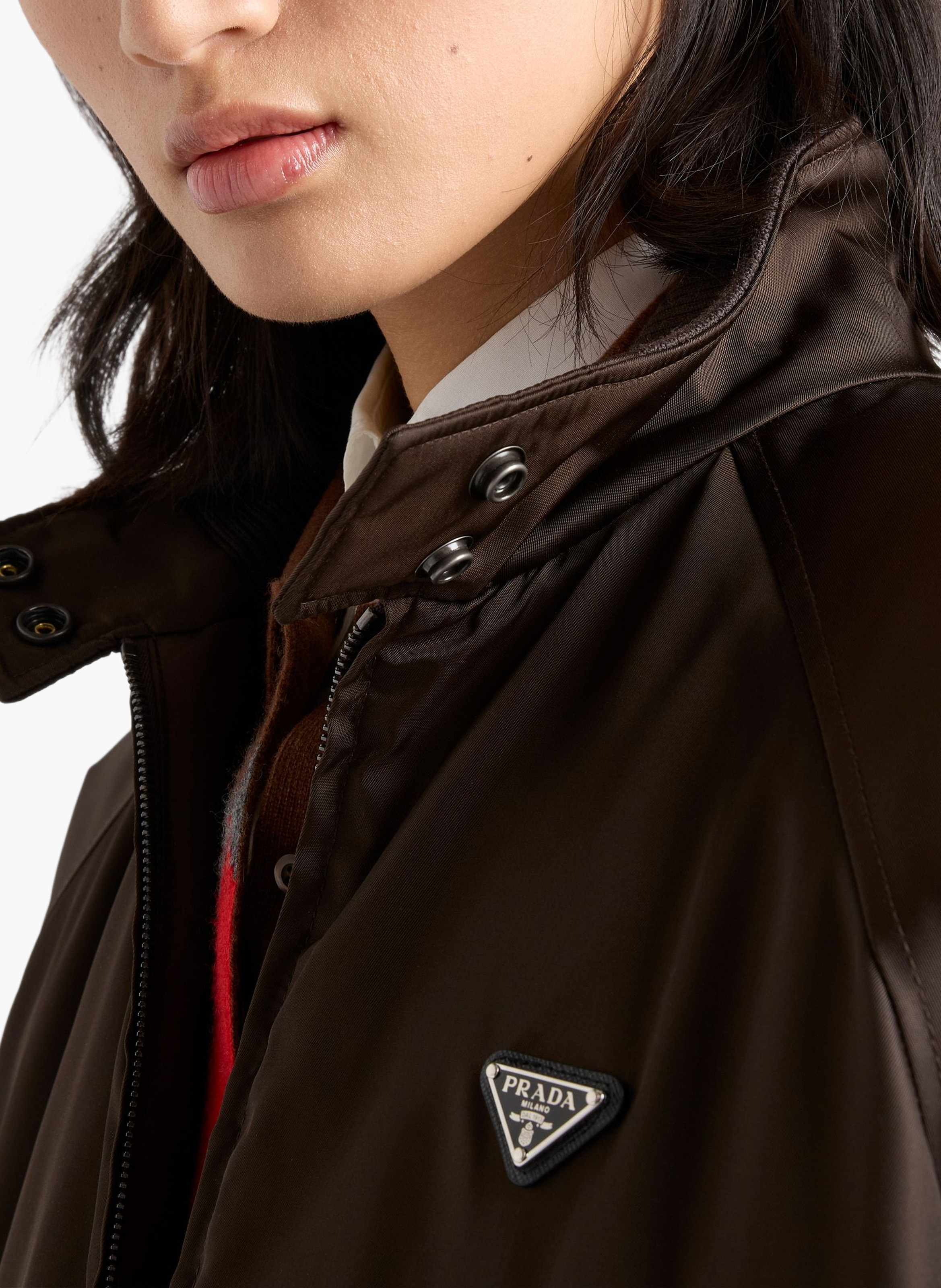 Blouson en re-nylon PRADA Marron