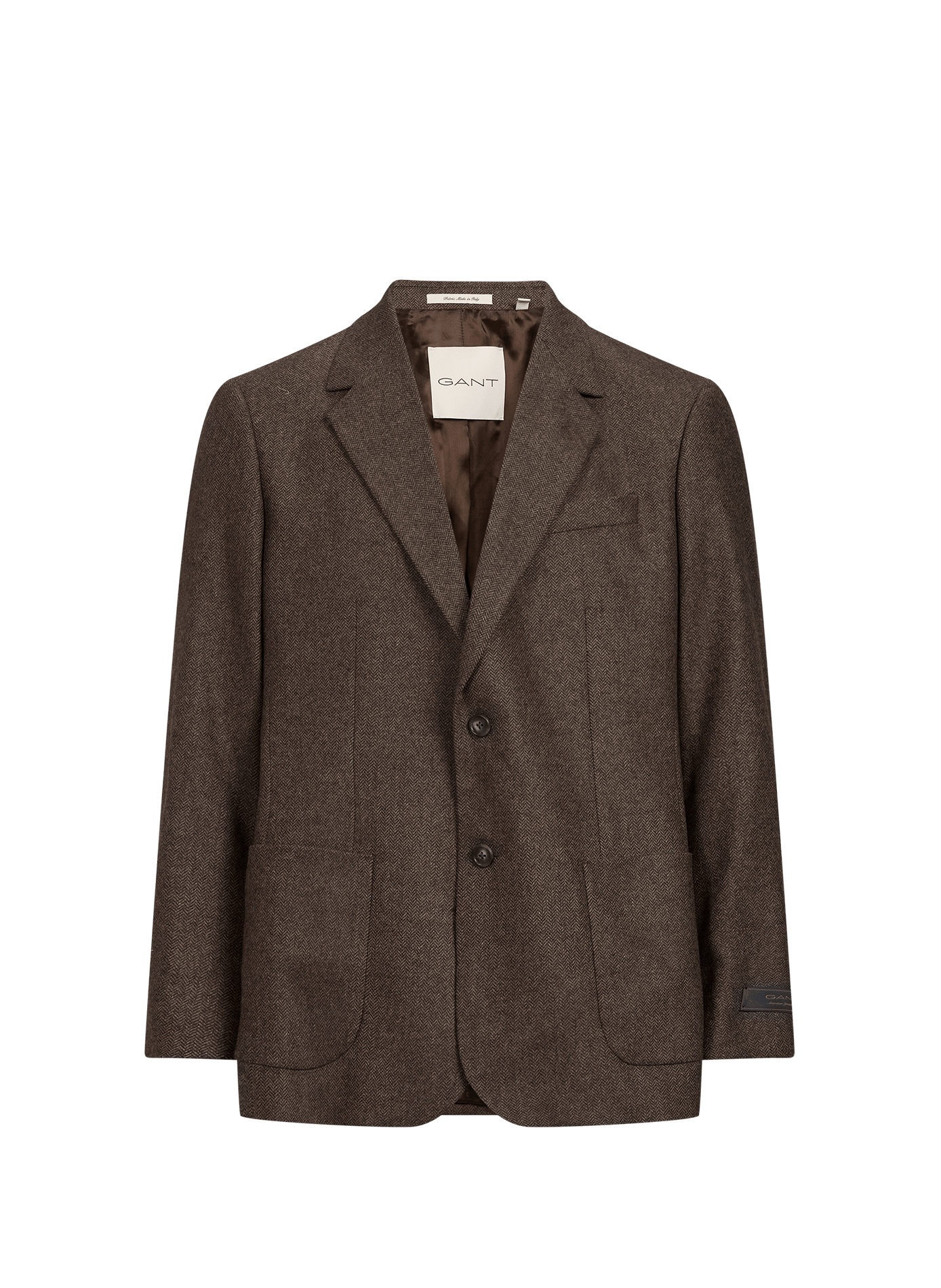 Relaxed-fit tailored jacket in a wool blend GANT Brown