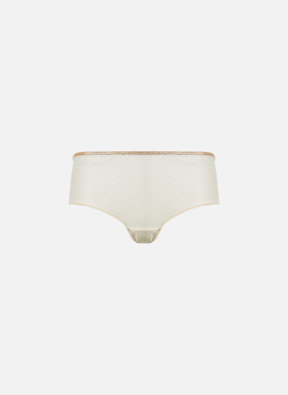 Glitter-detail shorties Beige by LA NOUVELLE LA NOUVELLE Glitter-detail shorties Beige