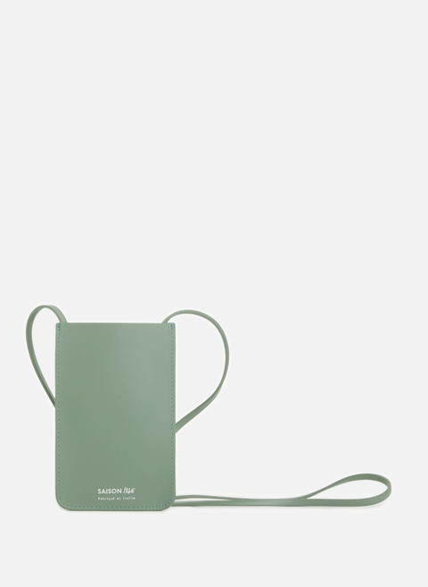 Green leather phone pouch SEASON 1865 
