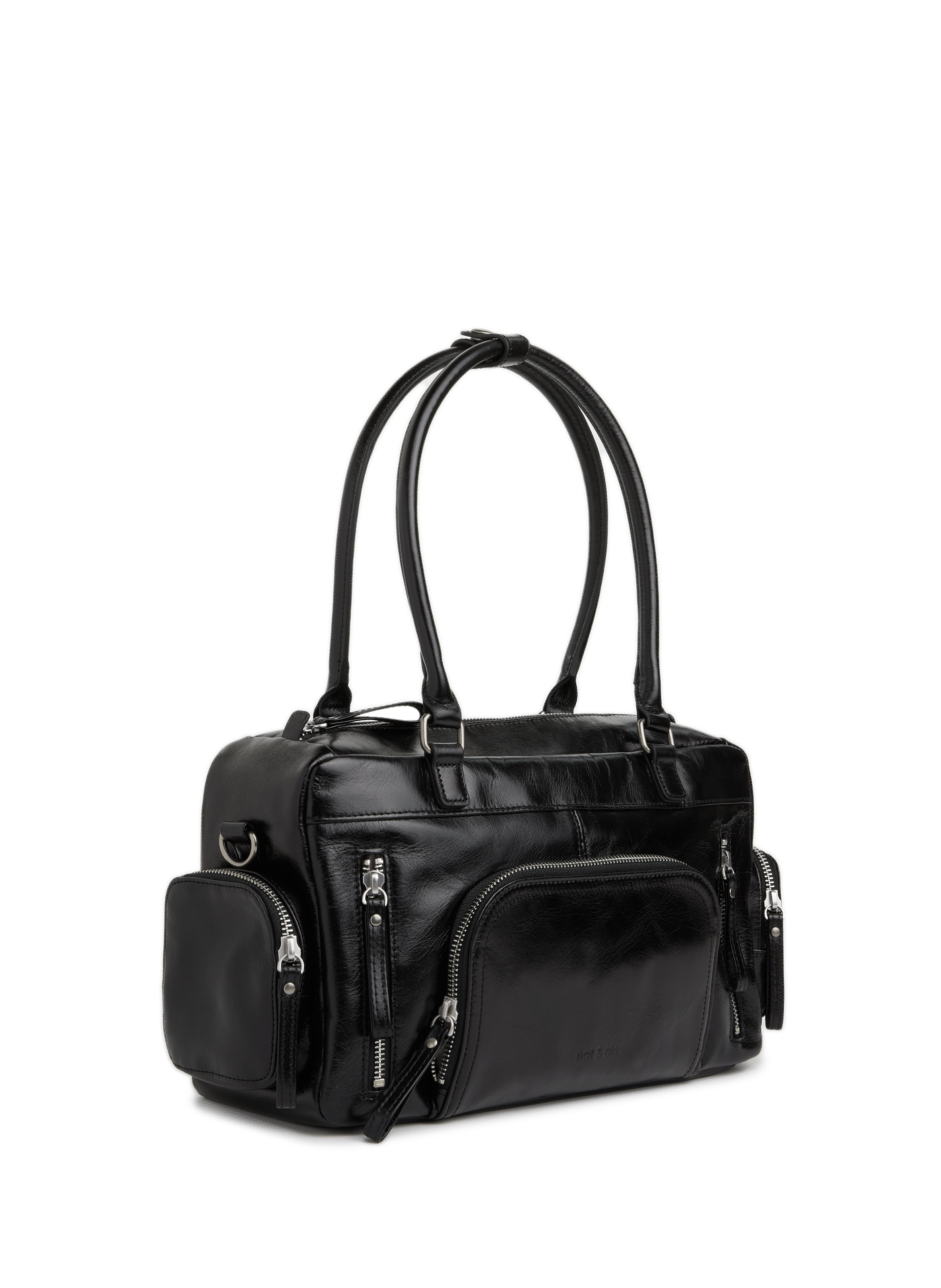 Sac à main Macy Pocket en cuir NAT &amp; NIN Noir