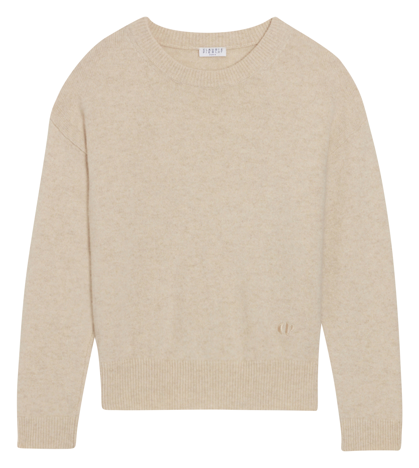 Pull col rond en cachemire CLAUDIE PIERLOT Beige