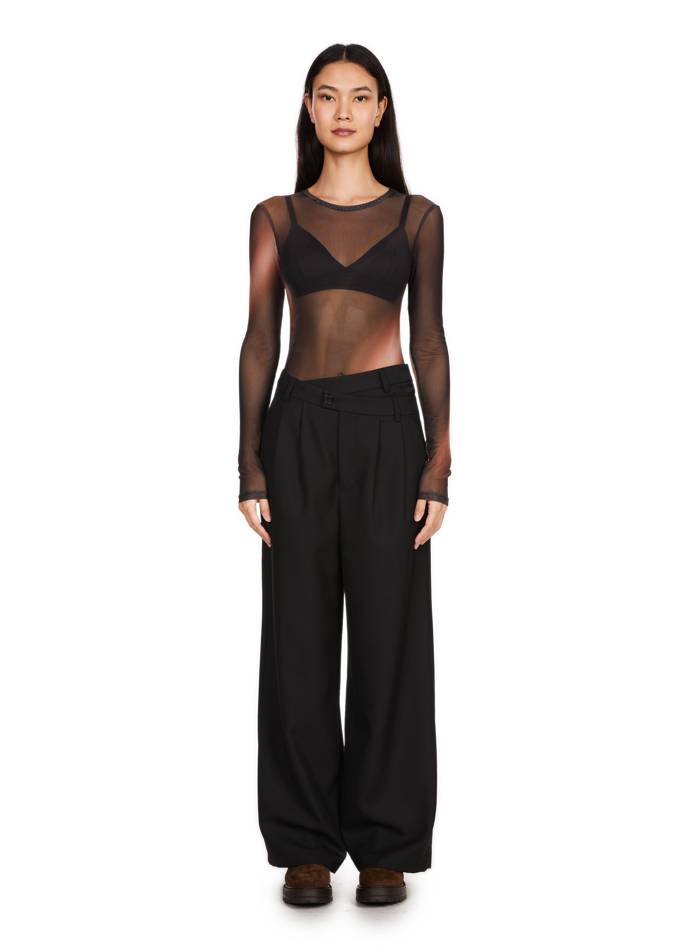 Body manches longues en mesh imprimé Sibody SAISON 1865 Multicolore