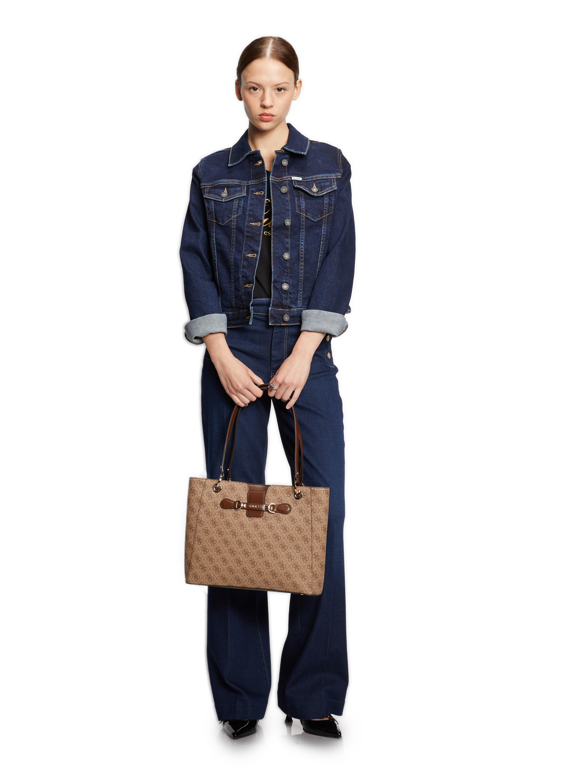 Veste jean en coton GUESS Bleu