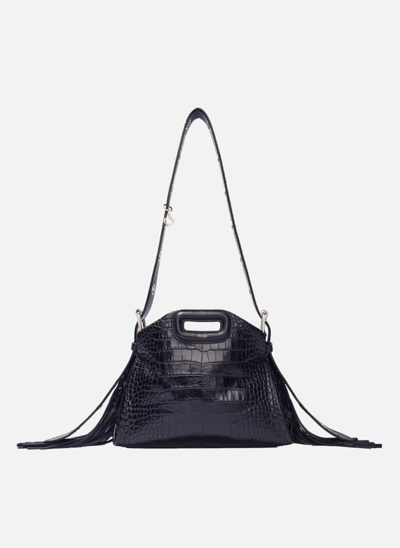 Sac bandoulière en cuir miss m mini Noir by MAJE MAJE Sac bandoulière en cuir miss m mini Noir