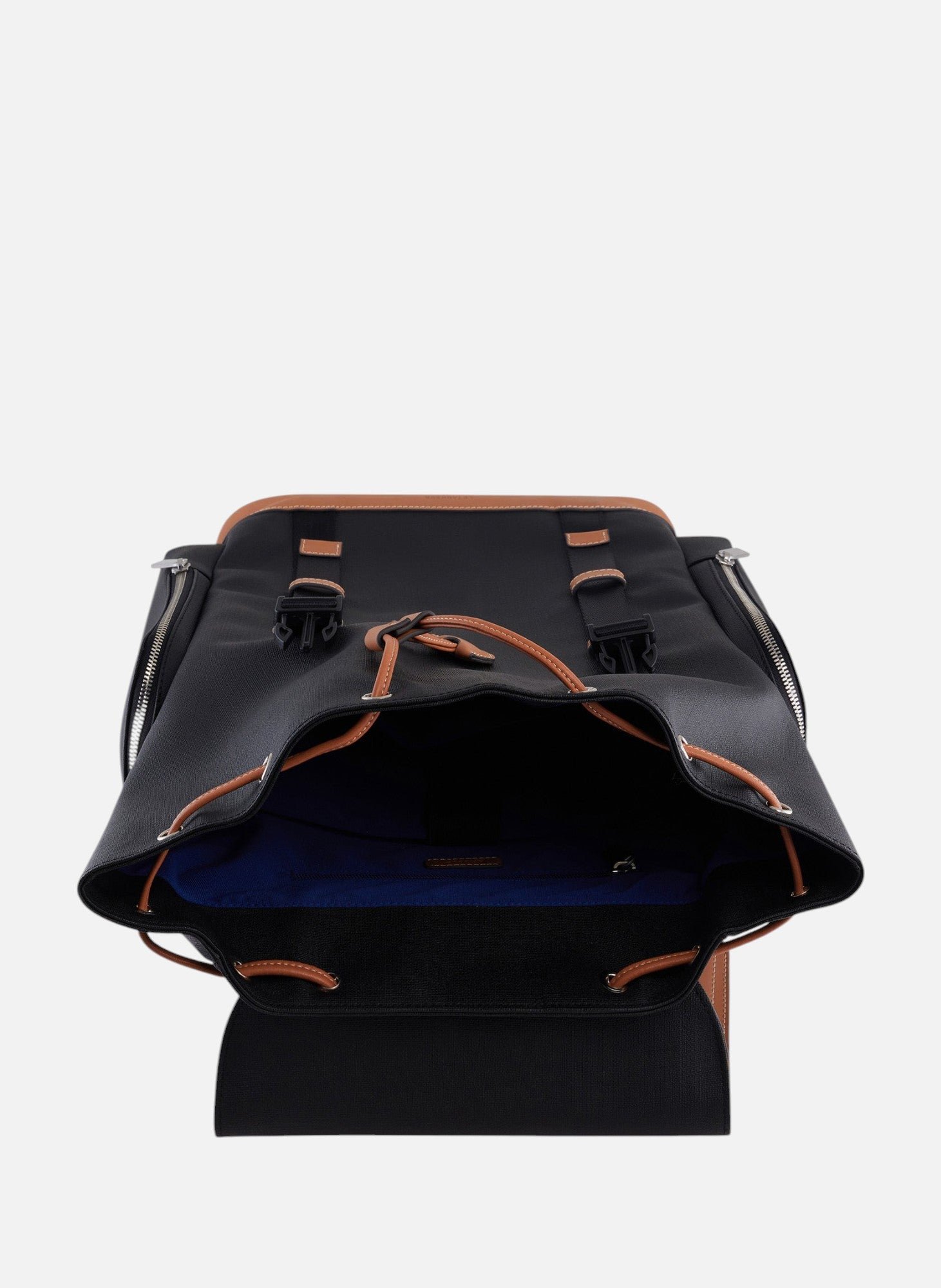 Sac à dos à rabat maurice en toile enduite LE TANNEUR Noir