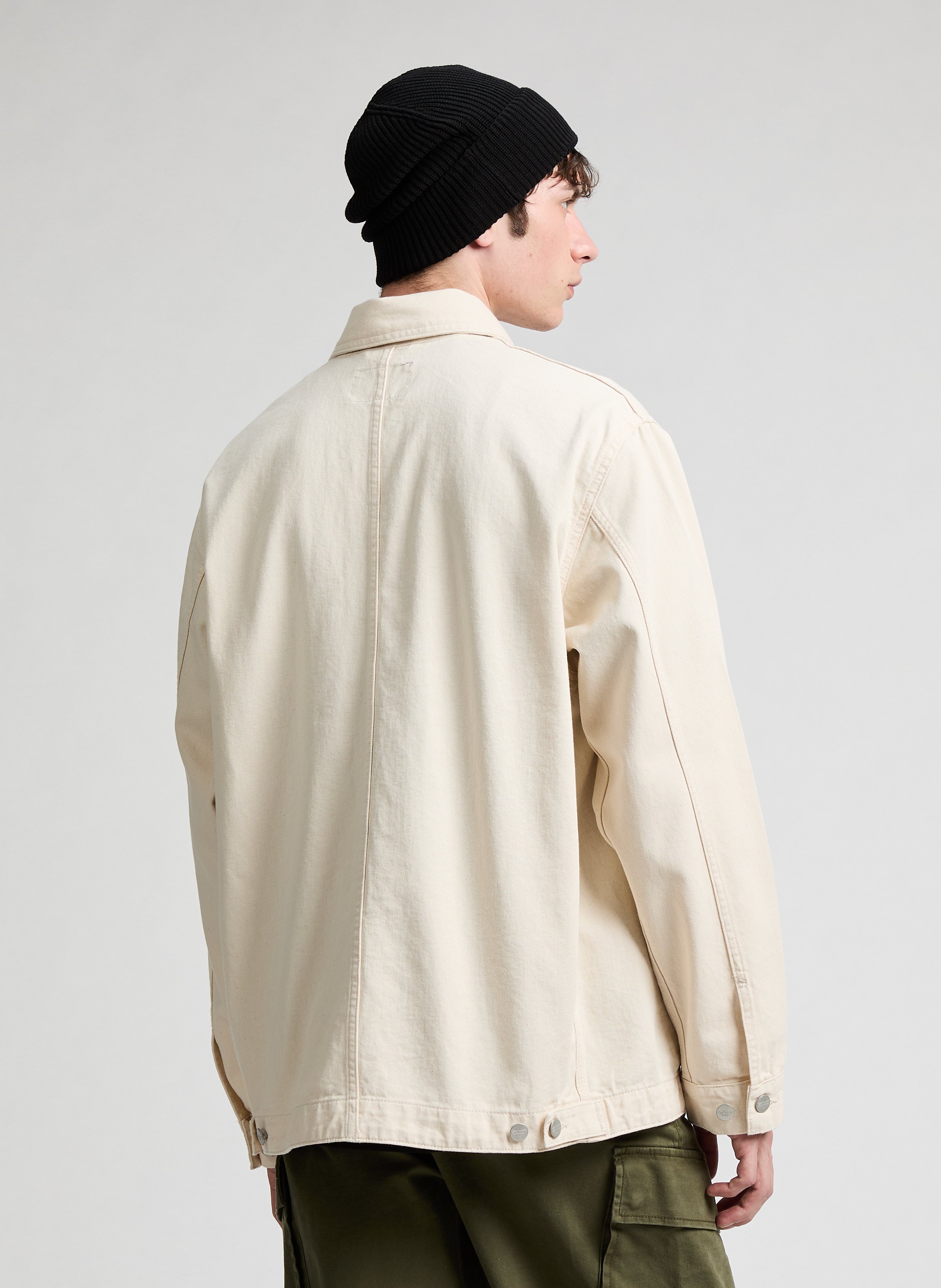 Printed cotton jacket Beige