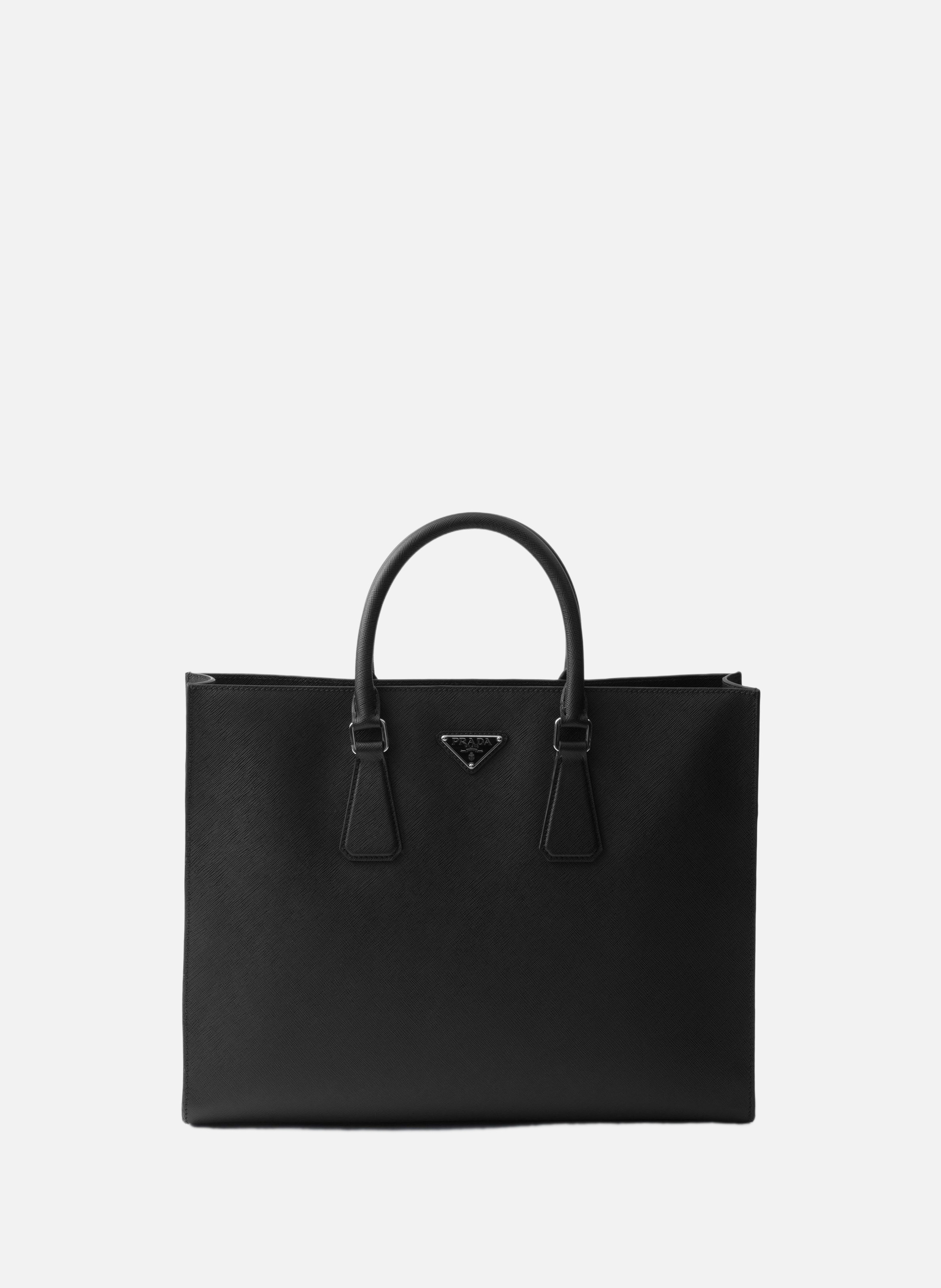 Sac cabas en cuir saffiano PRADA Noir