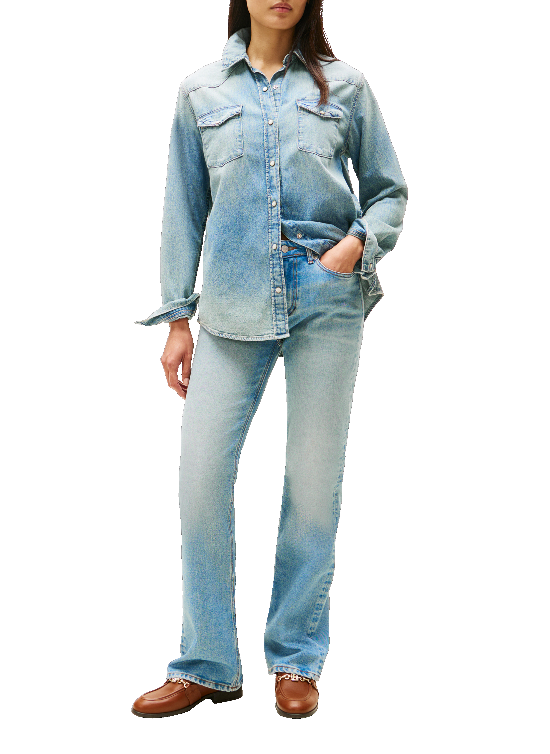 Jean bootcut taille mi-haute TOMMY HILFIGER Bleu