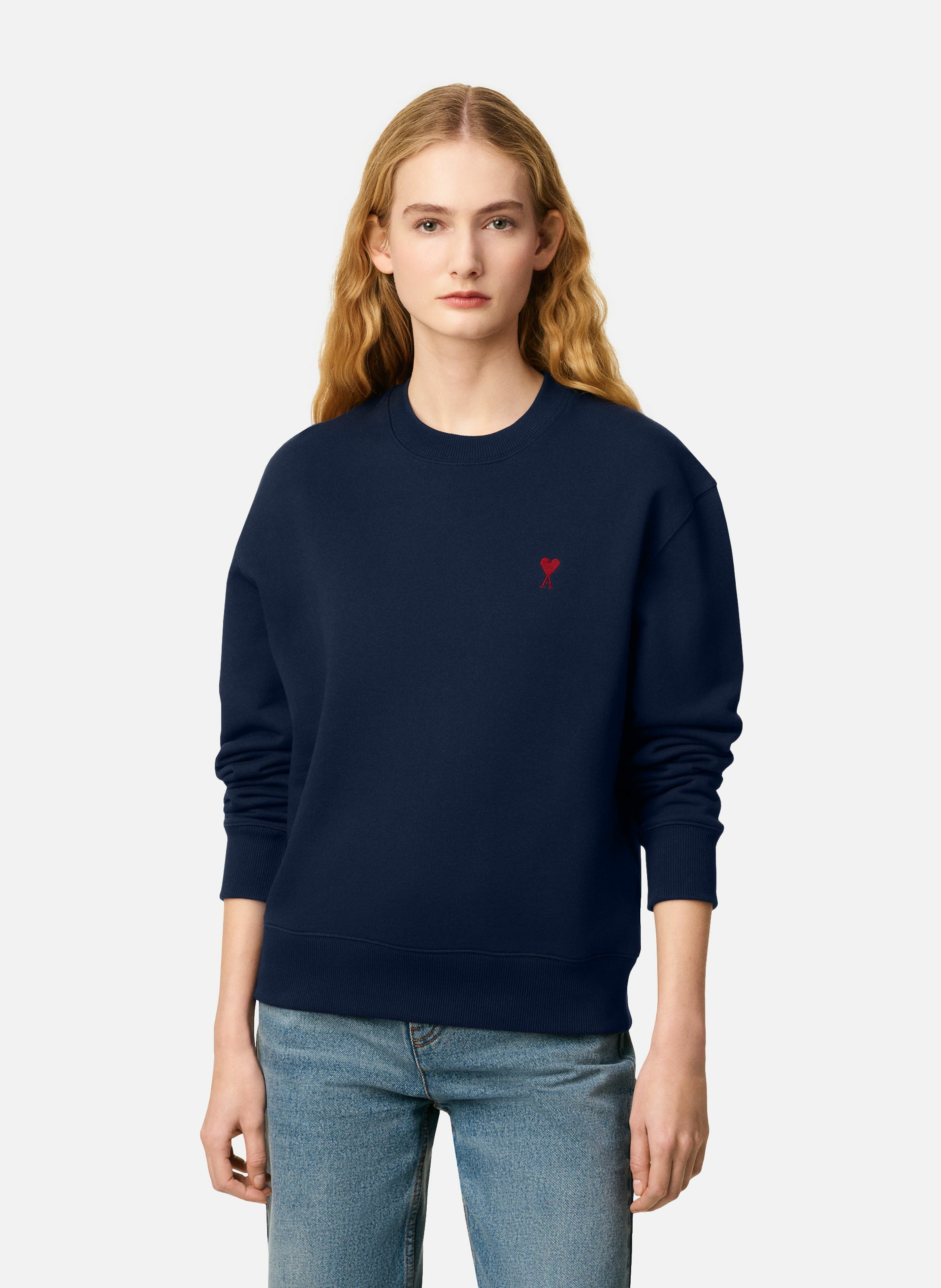 Sweatshirt ami de coeur rouge unisexe AMI PARIS Bleu