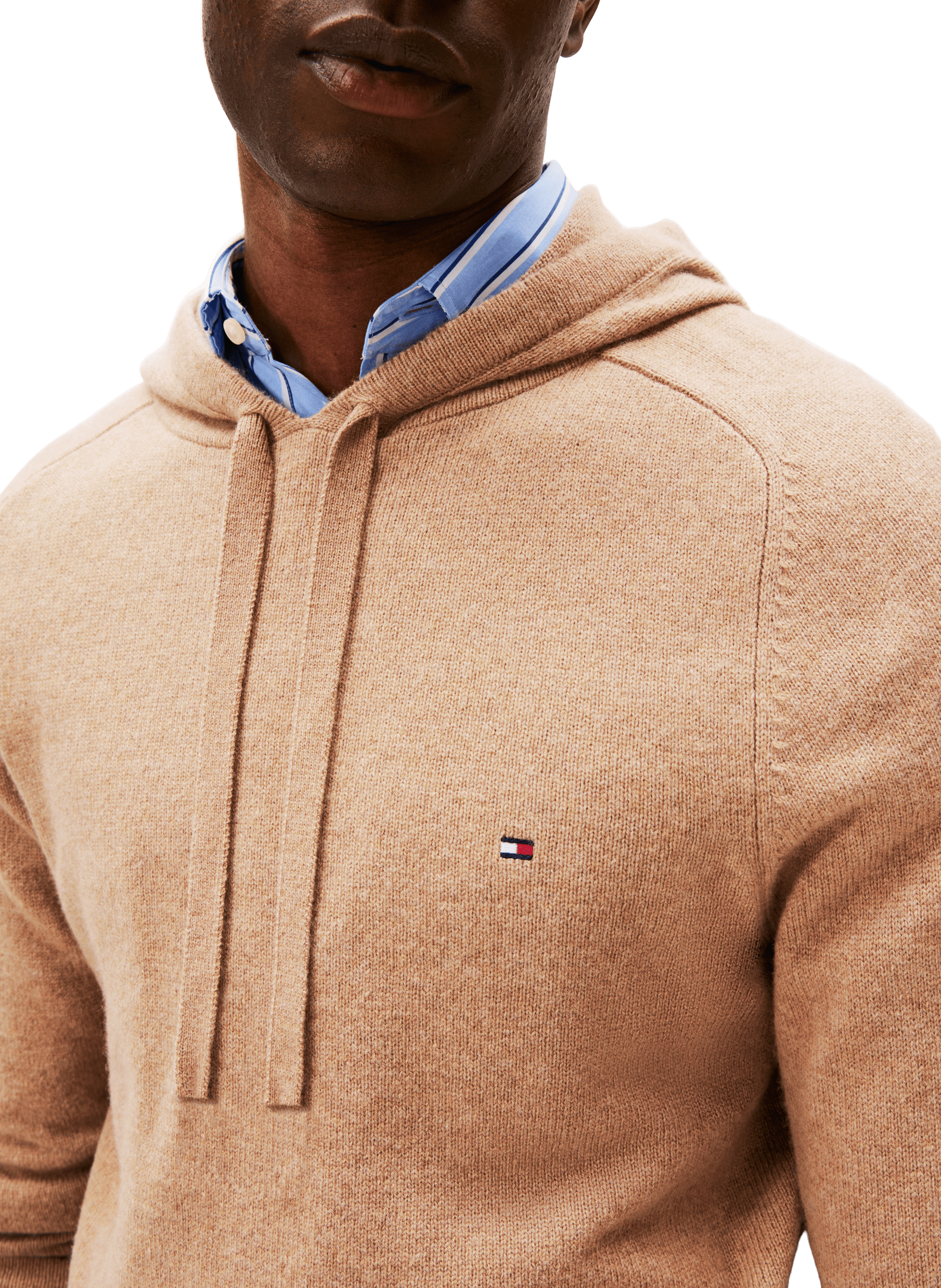 Wool hooded sweatshirt TOMMY HILFIGER Beige