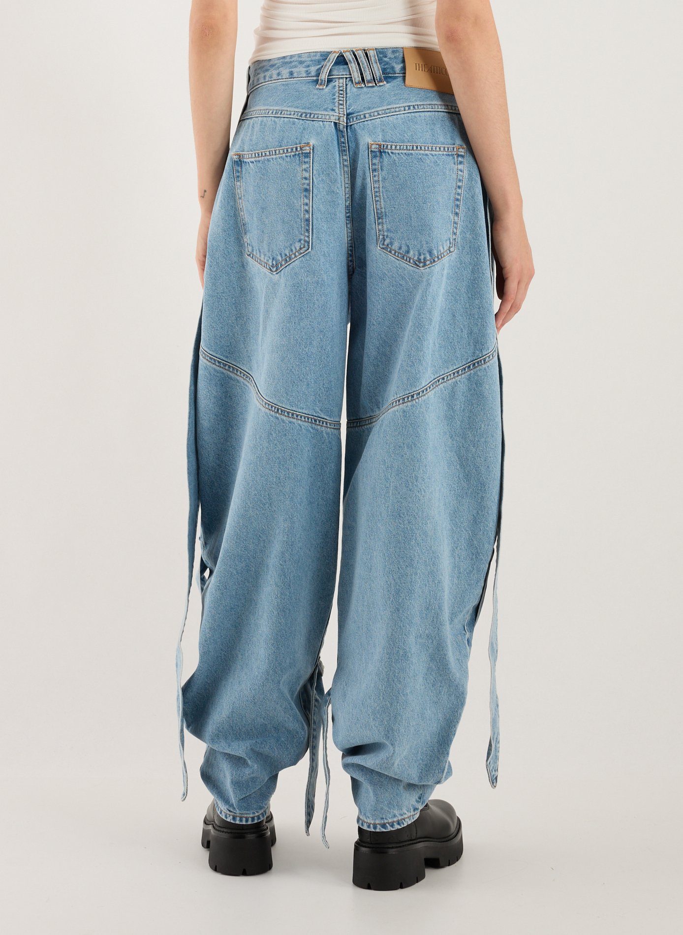 Jean ample ballon en coton THE ATTICO Bleu