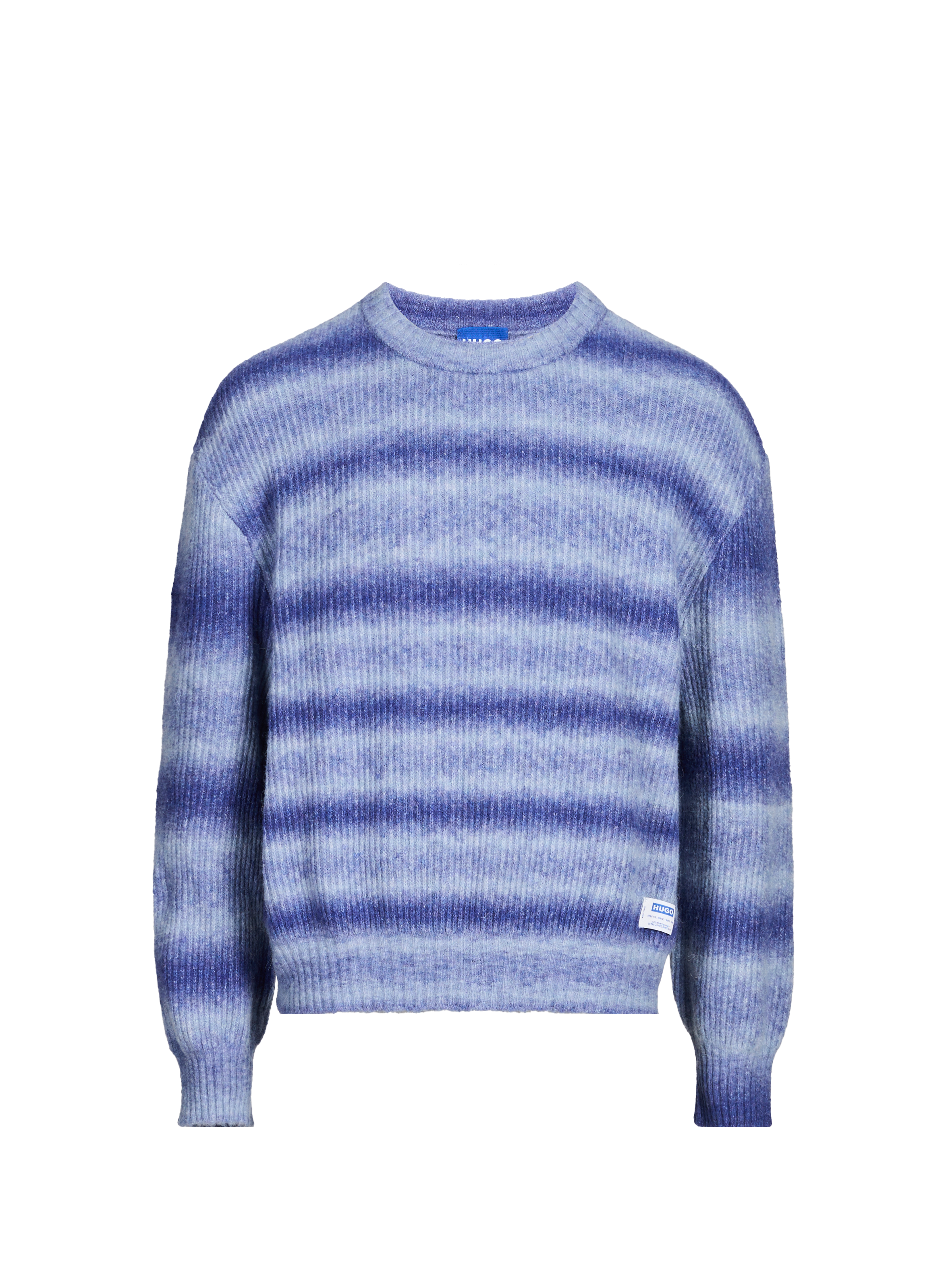 Pull côtelé col rond HUGO BLUE Bleu