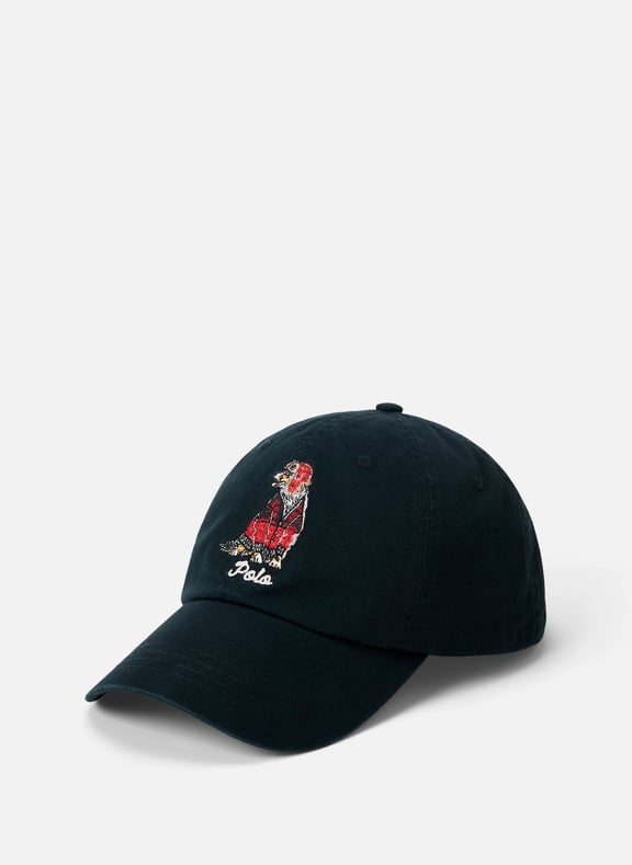 Casquette brodée en coton Noir by POLO RALPH LAUREN POLO RALPH LAUREN Casquette brodée en coton Noir