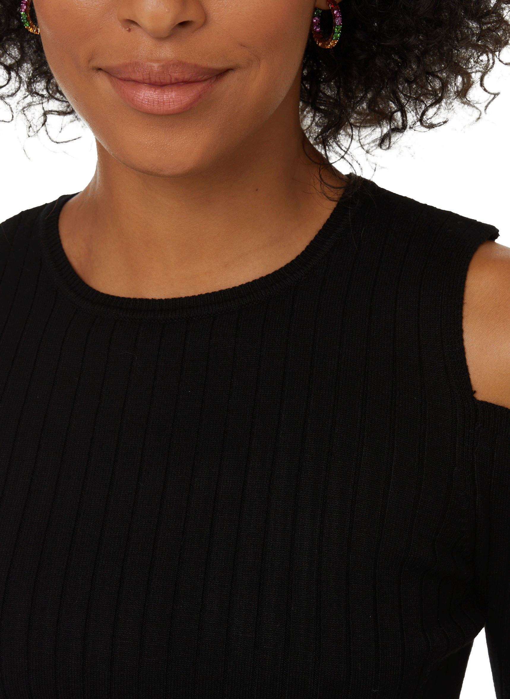 Pull avec découpes épaules SAISON 1865 Noir