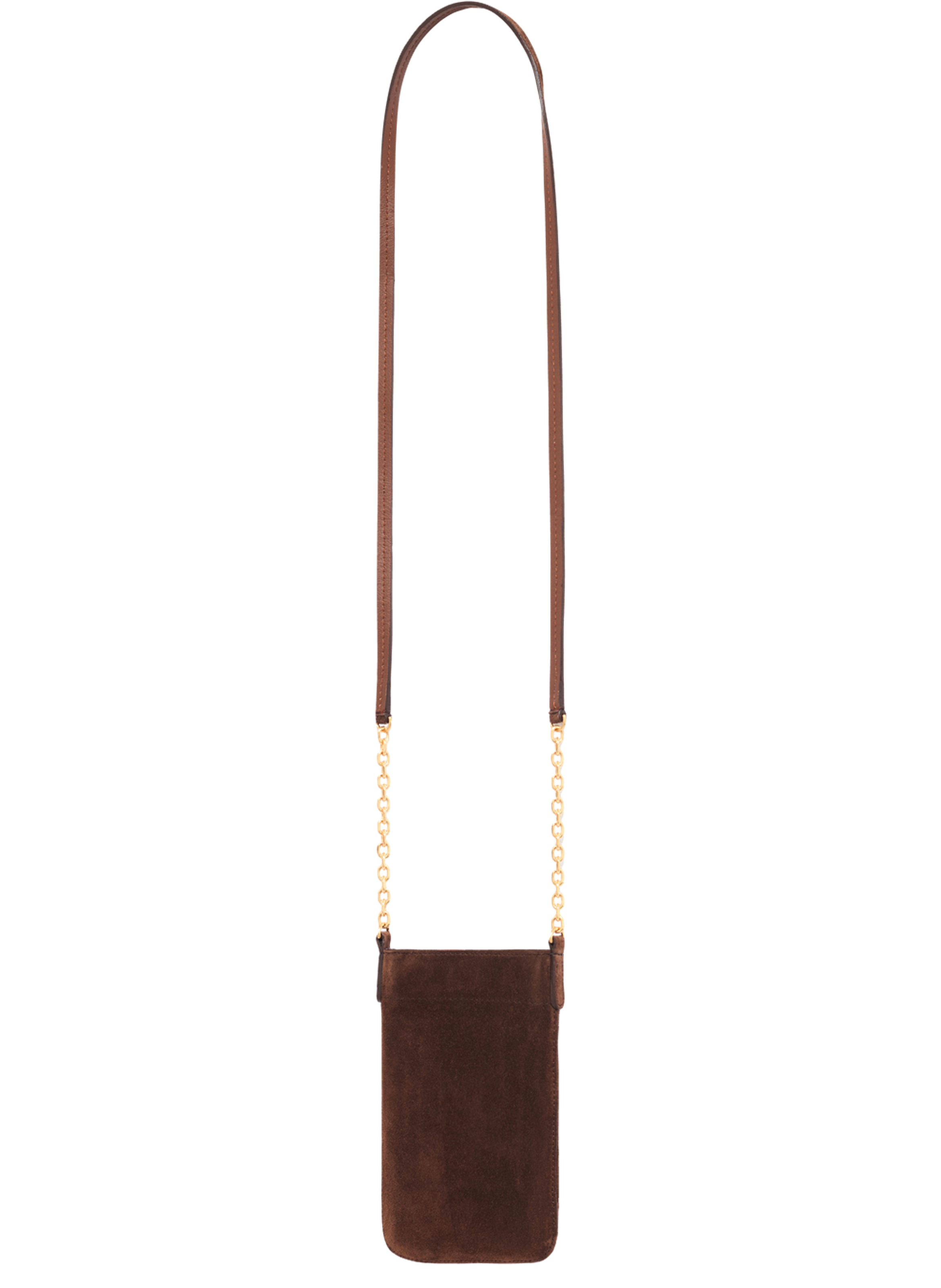 Porte téléphone en cuir velours - le charlotte phone GERARD DAREL Marron