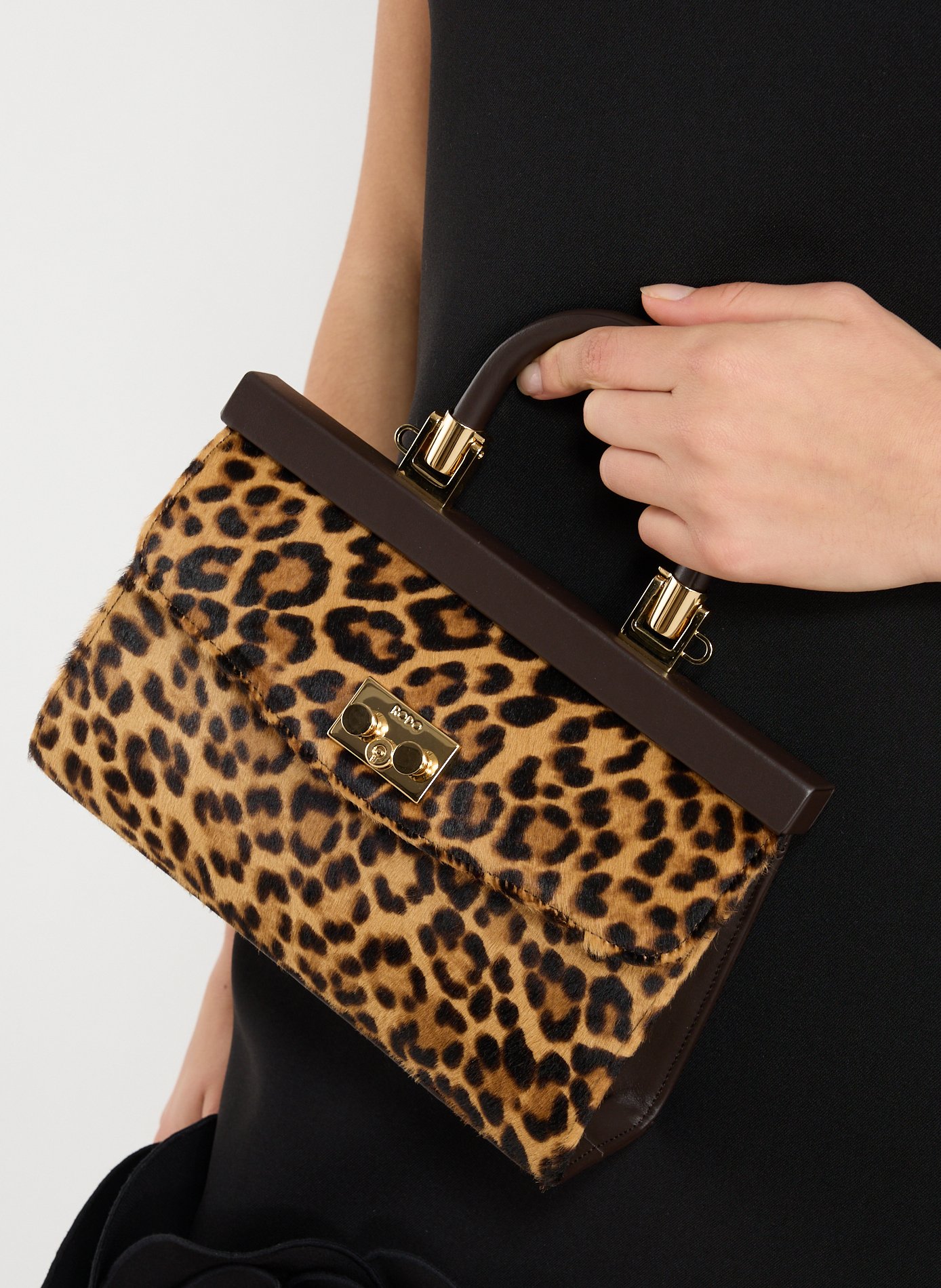 Leopard print leather bag RODO Multicolour