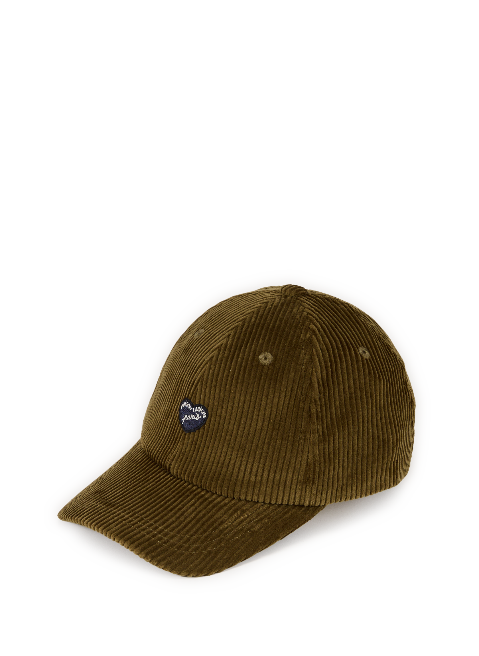 MAISON LABICHE Casquette Beaumont Patch coeur en coton Vert