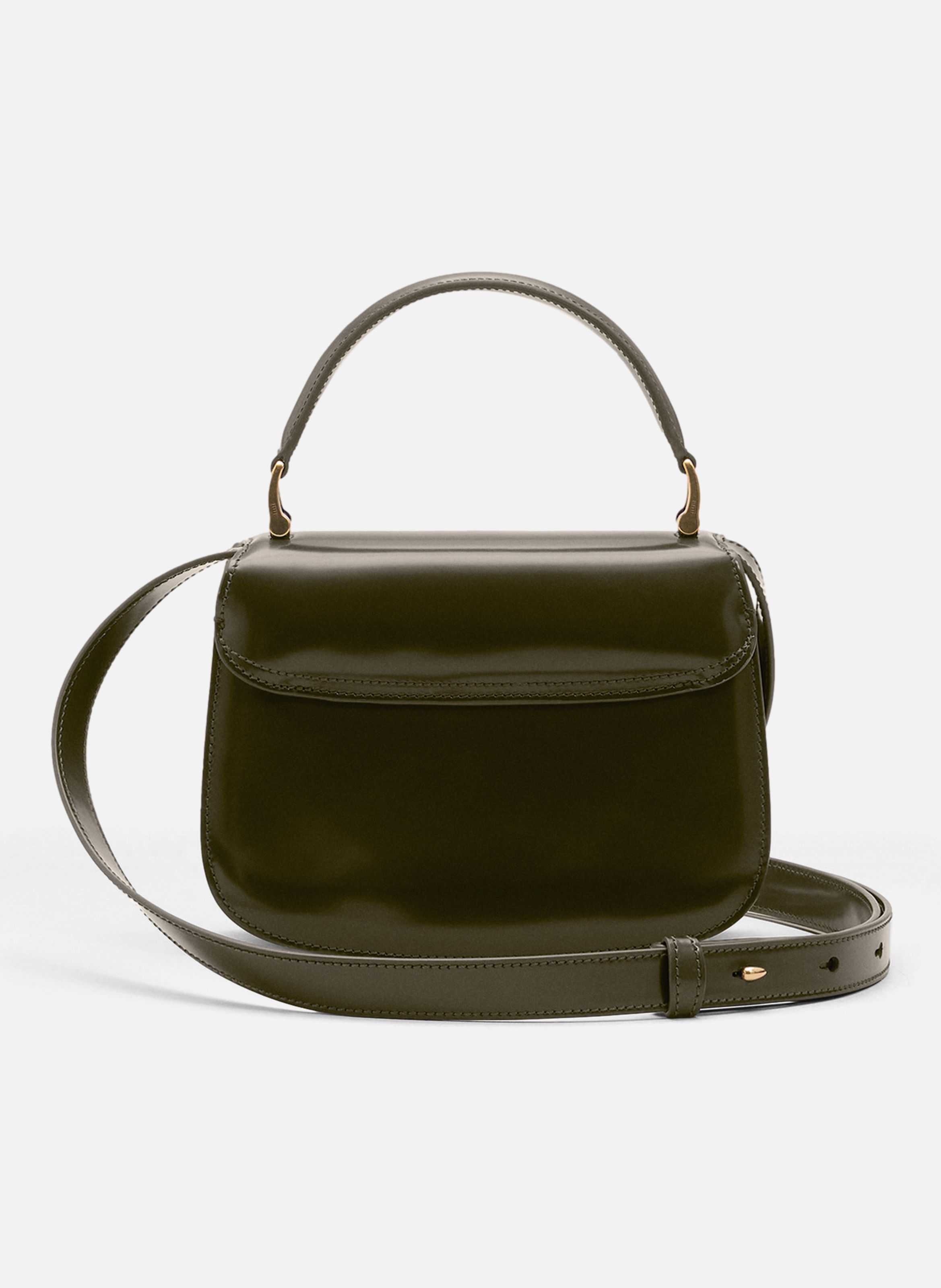 Sac Top Handle Paris Paris En Cuir Glacé unisexe AMI PARIS Vert