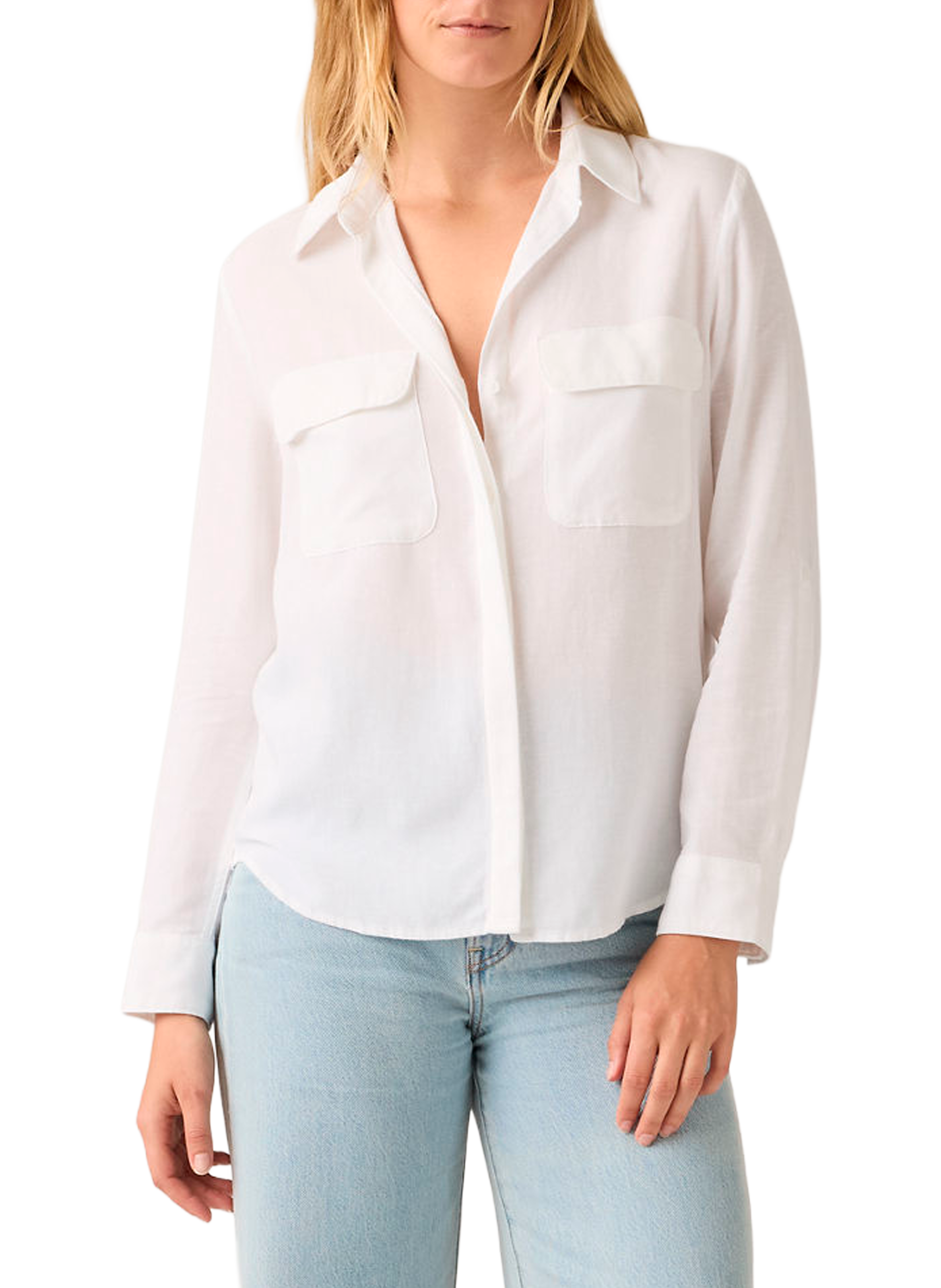 Chemise droite à col ouvert LEVI'S Blanc