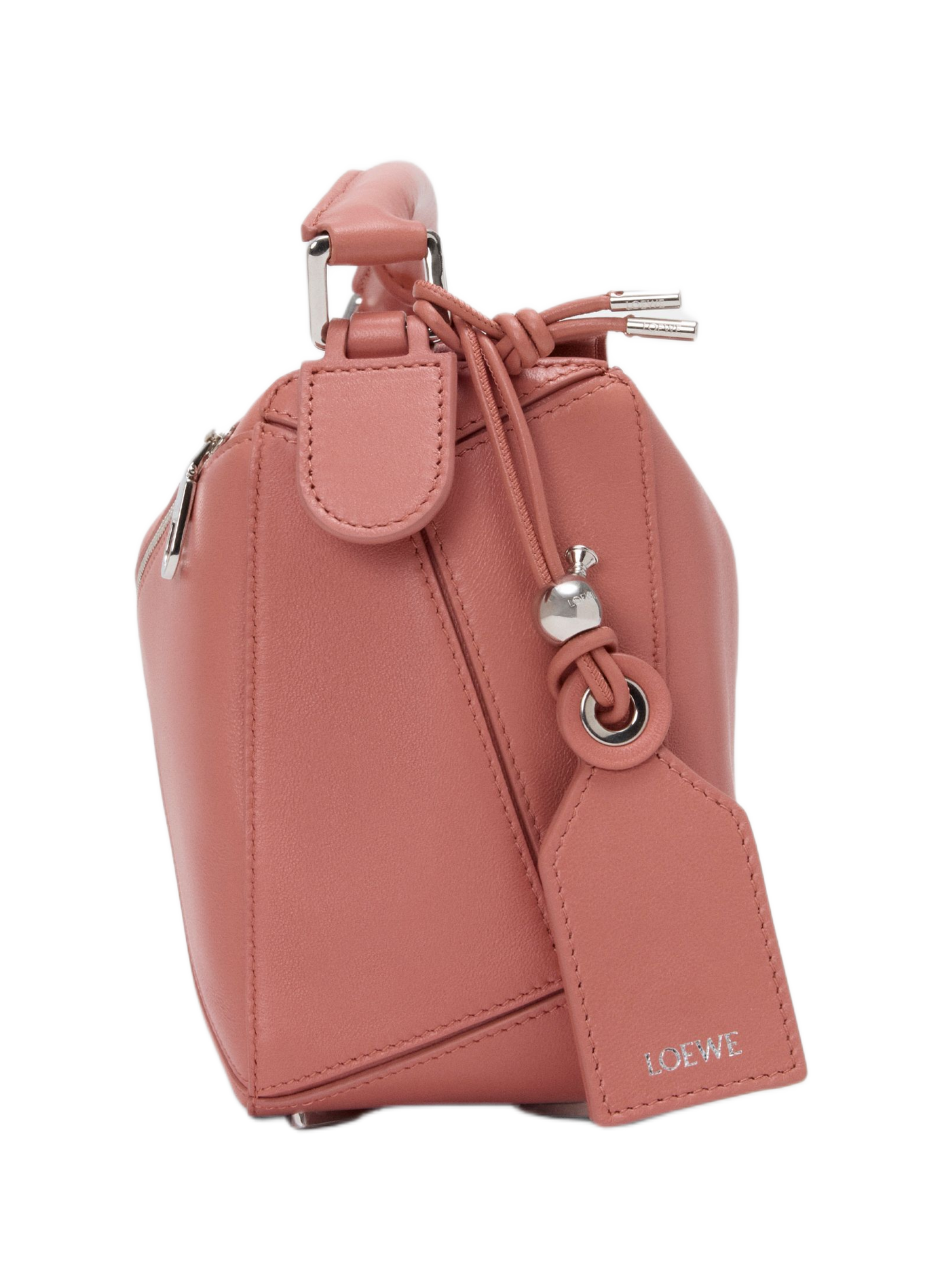 Petit sac Featherlight Puzzle en cuir d'agneau nappa LOEWE Rose