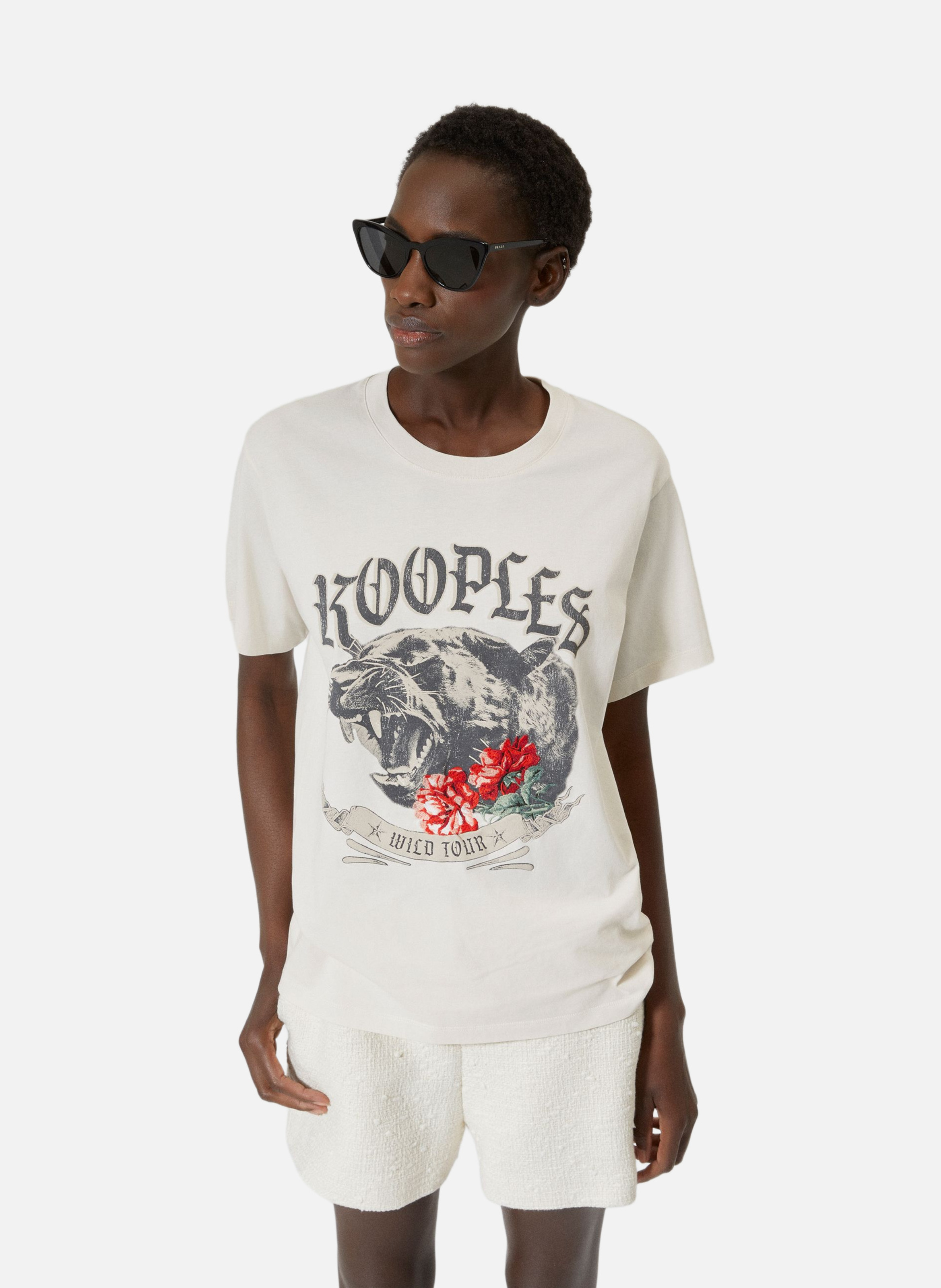 T-shirt avec sérigraphie THE KOOPLES Beige