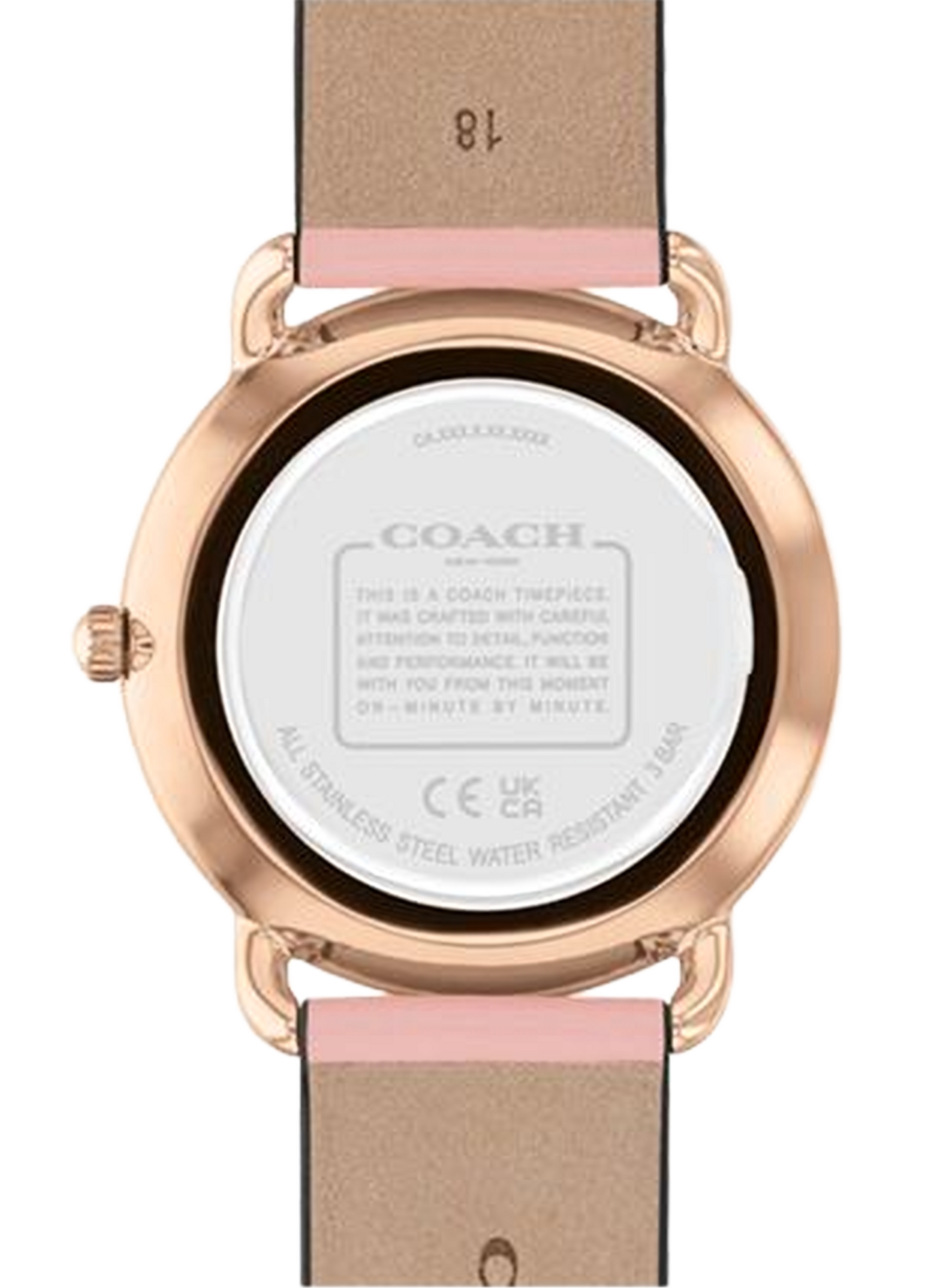 Montre quartz Elliot en cuir COACH MONTRES Rose