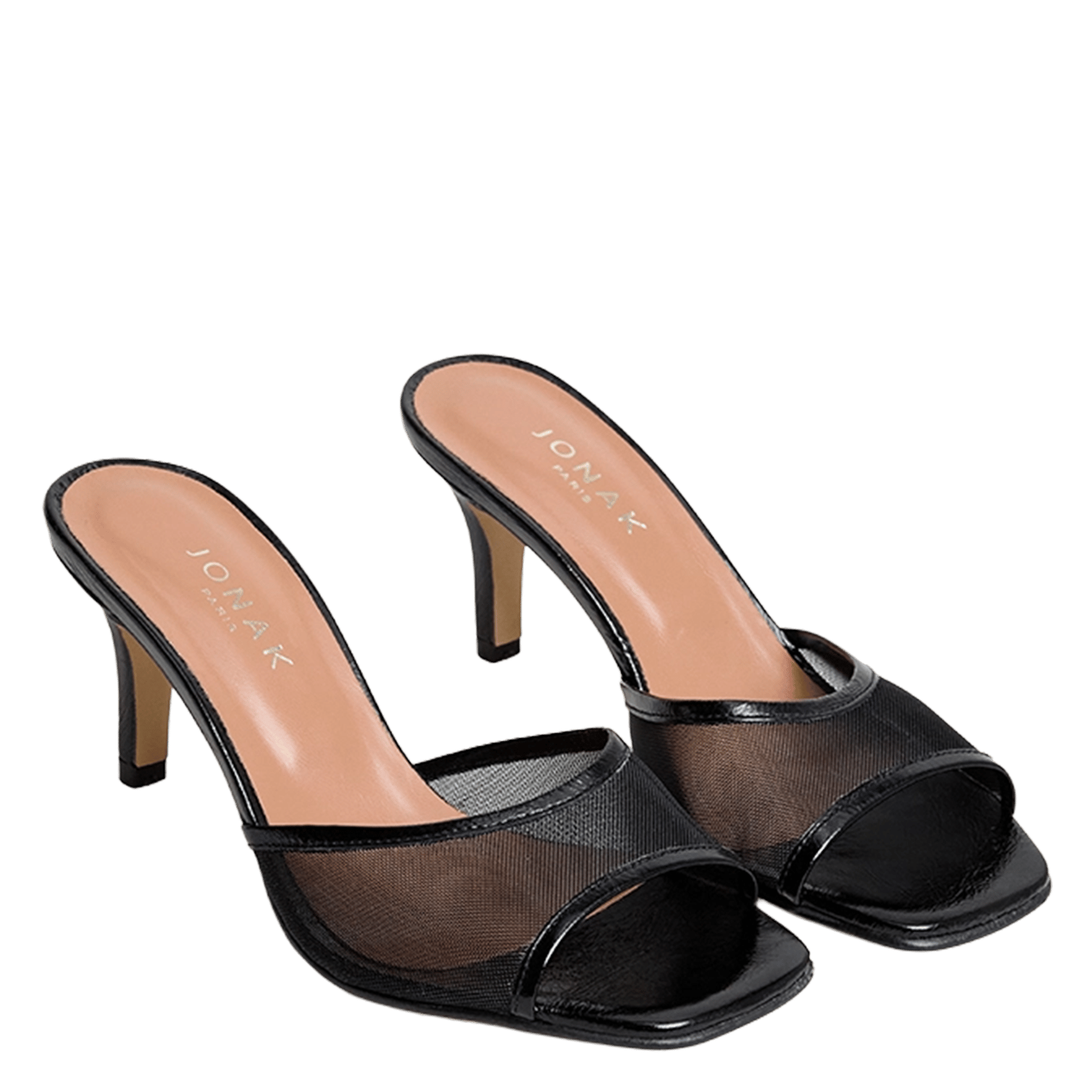 Sandales haute en cuir mélangé vav JONAK Noir