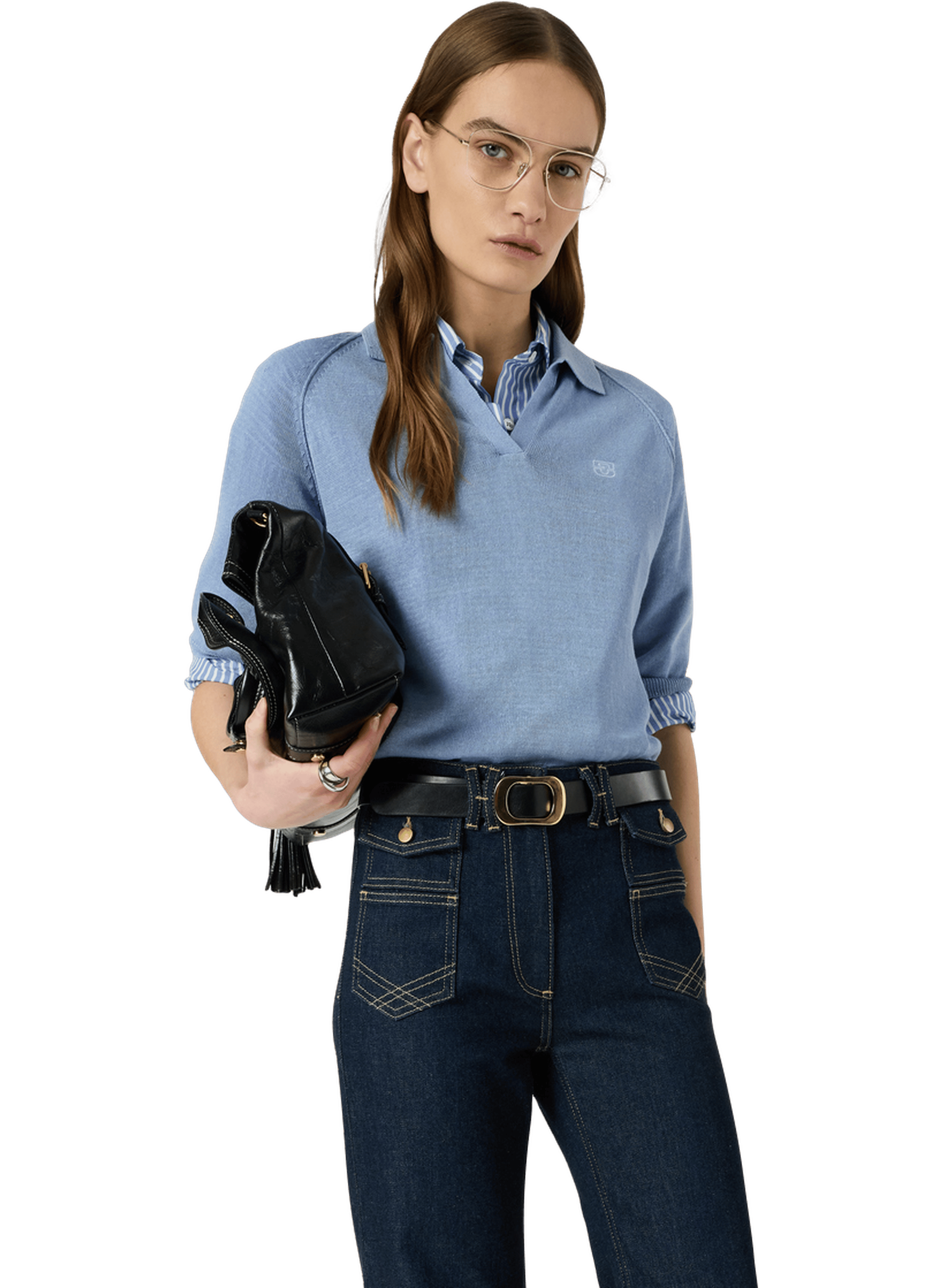 Polo en lin mélangé - loula GERARD DAREL Bleu