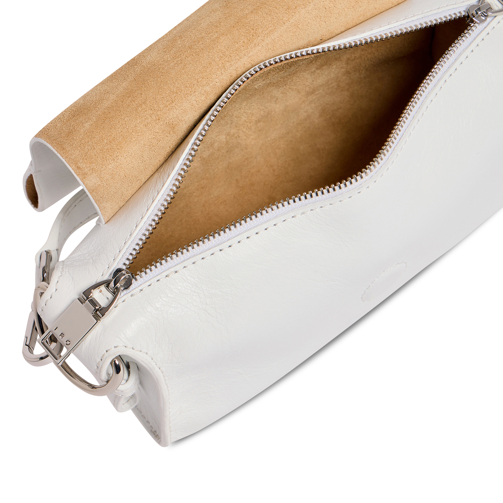 Sac porté épaule en cuir loop IRO Blanc
