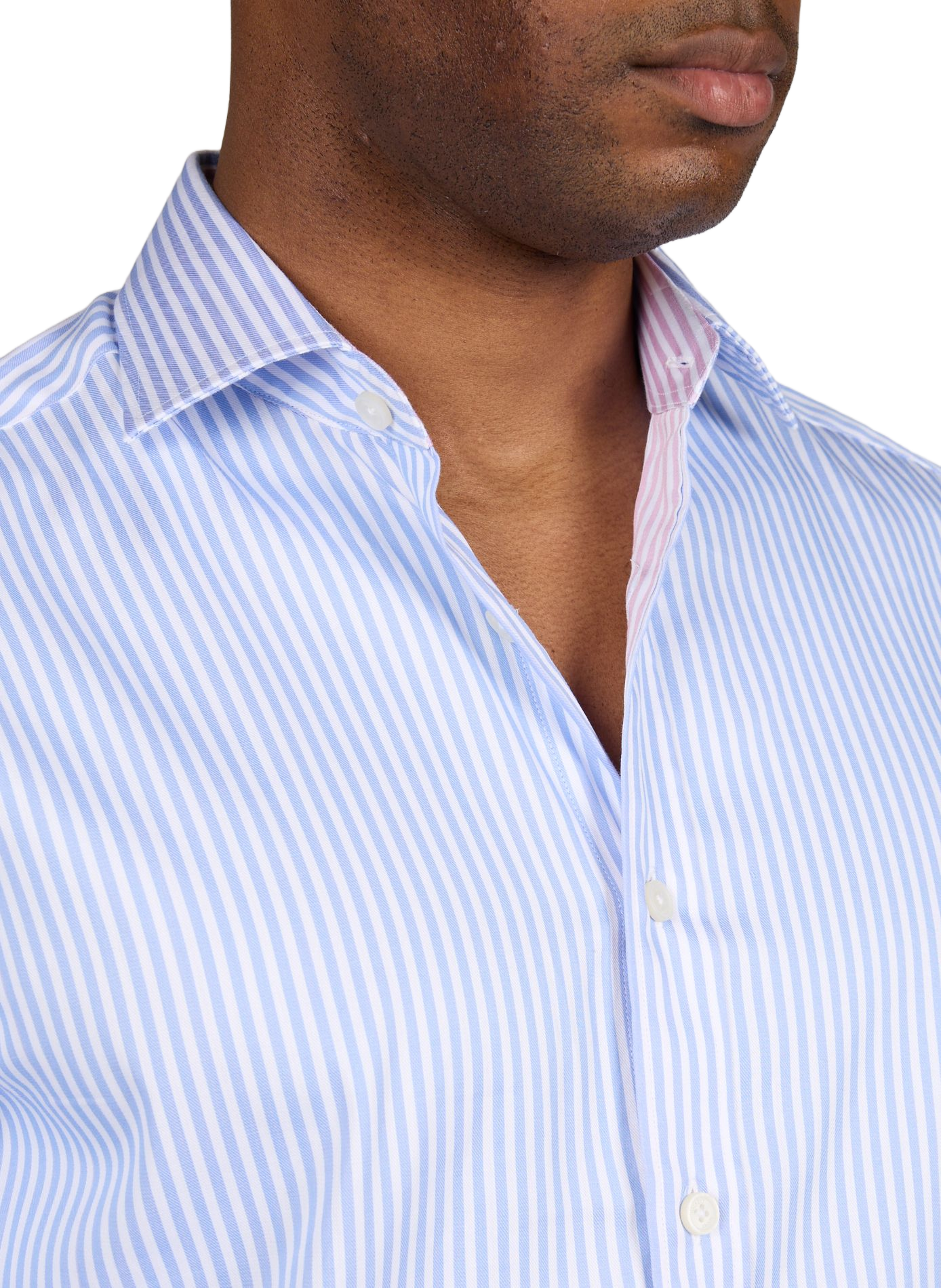 Chemise à rayures en coton HACKETT Bleu