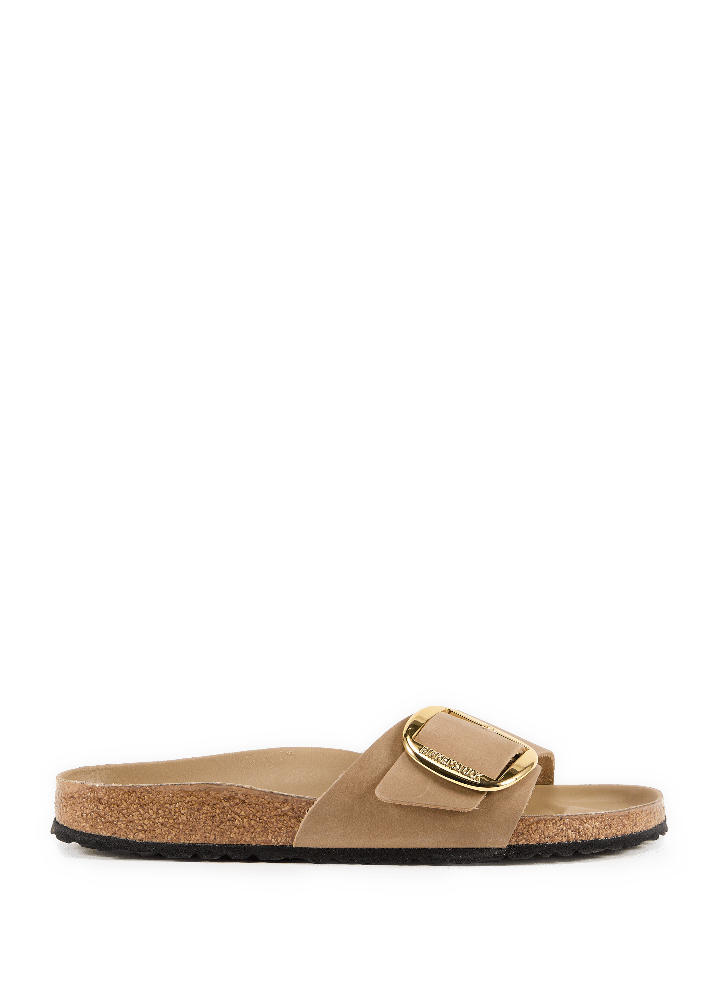 Platte muiltjes Madrid Big Buckle van leer BIRKENSTOCK Bruin