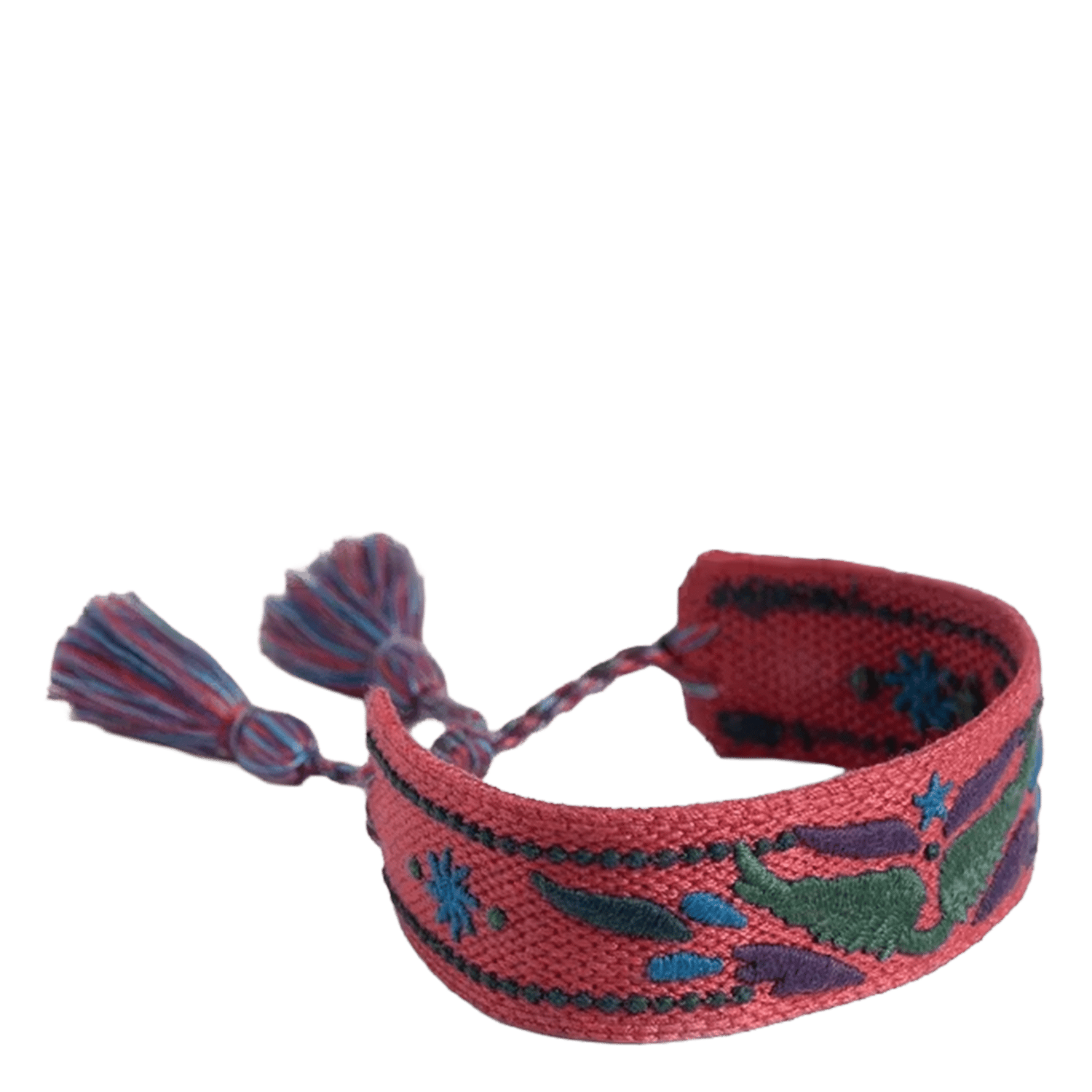 Bracelet en coton brodé ZADIG&VOLTAIRE Rose