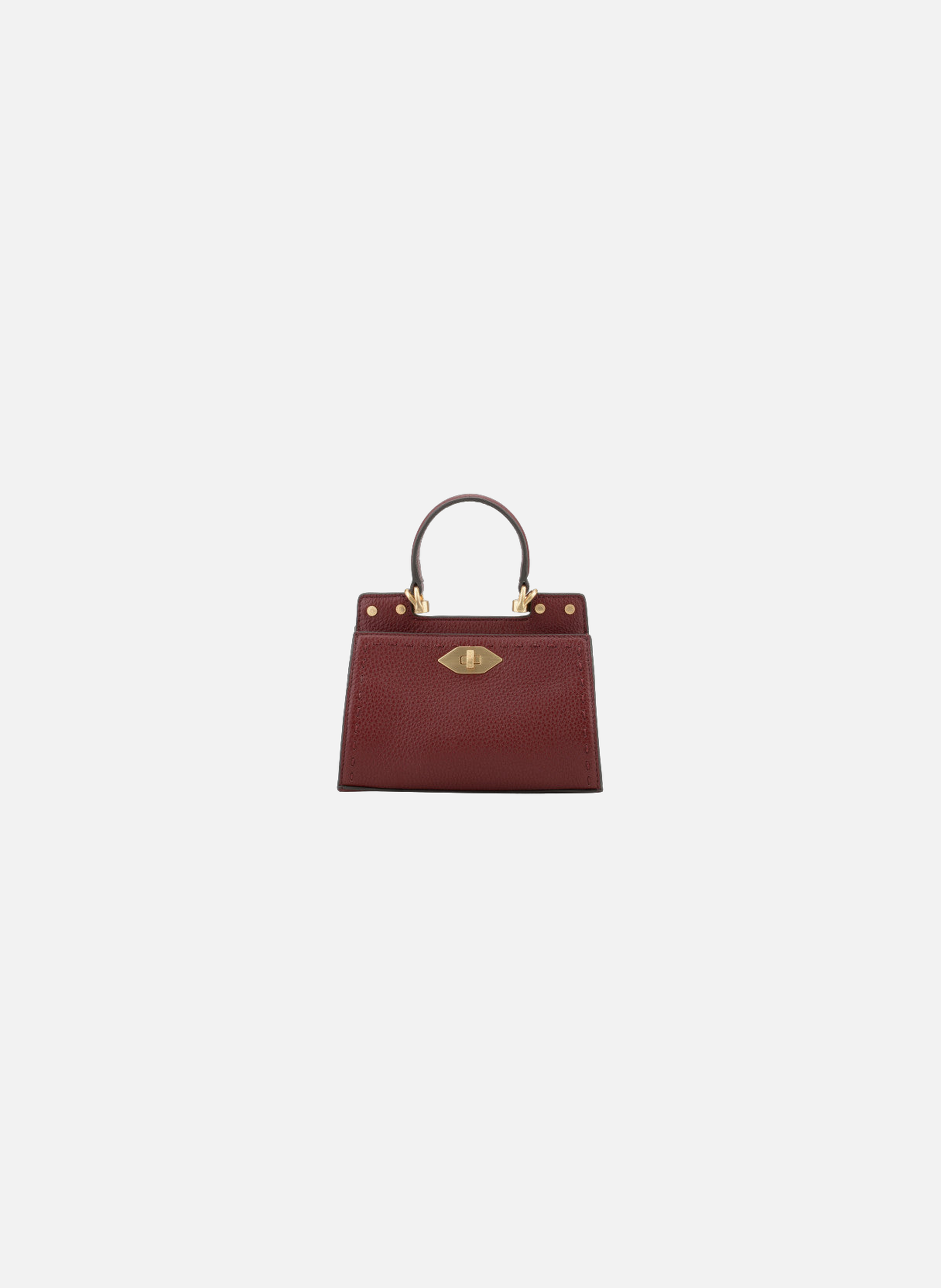Trianon | sac à main micro en cuir de vachette POURCHET Rouge