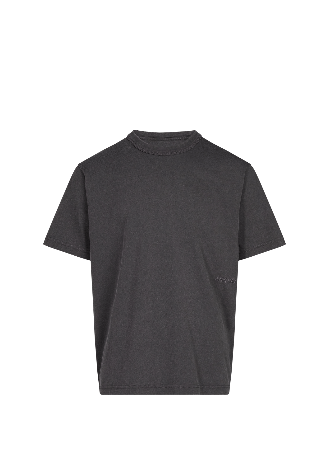 Maglietta a tinta unita con logo ricamato sul retro in cotone ANNARR Grigio