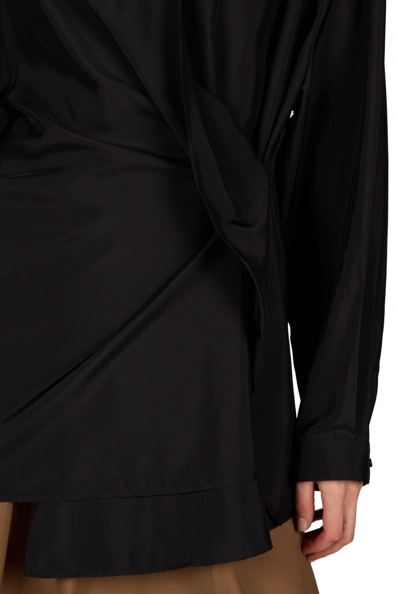 Oversized Crossed Shirt Miles R2W Black