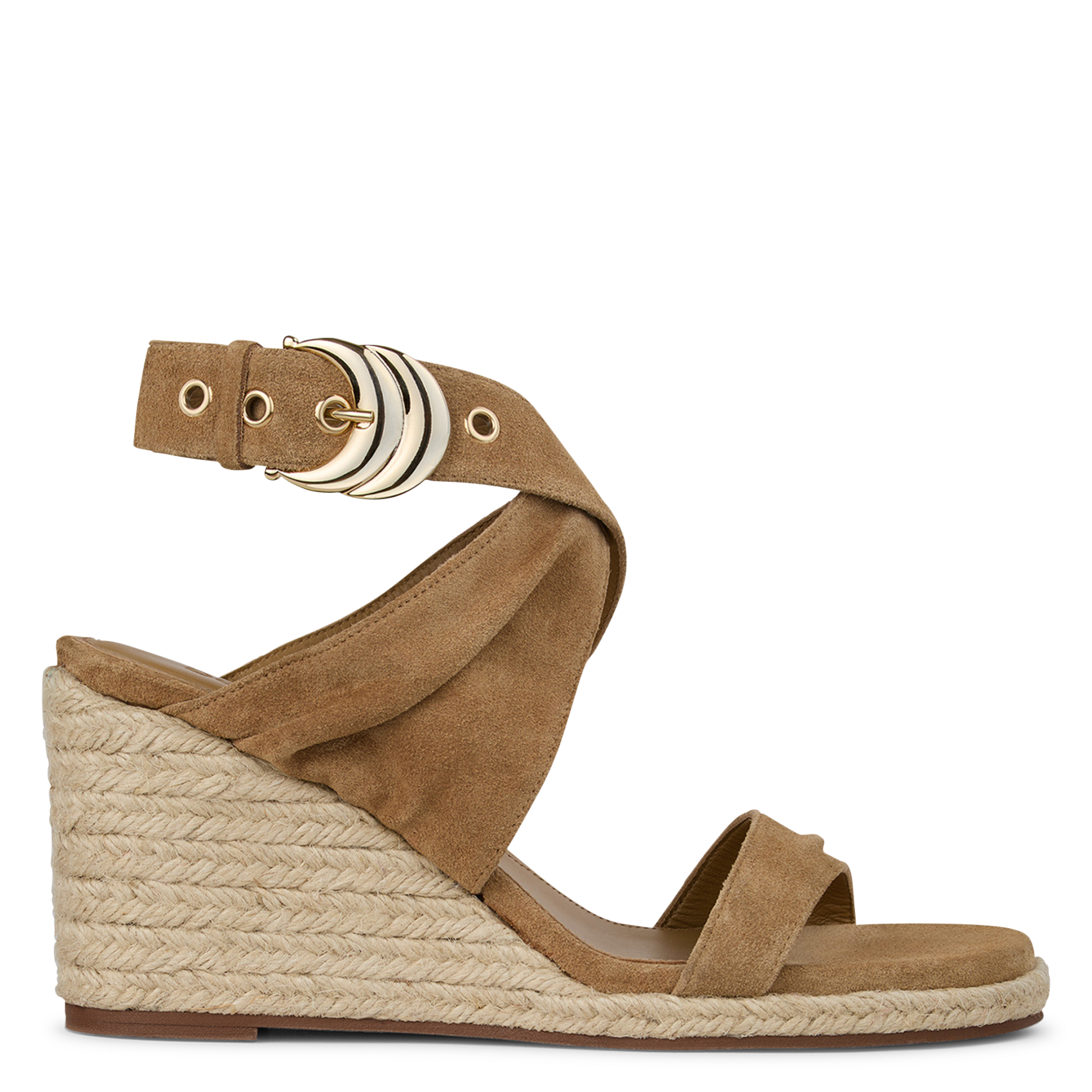 Sandales espadrilles en cuir velours cecile BA&SH Beige