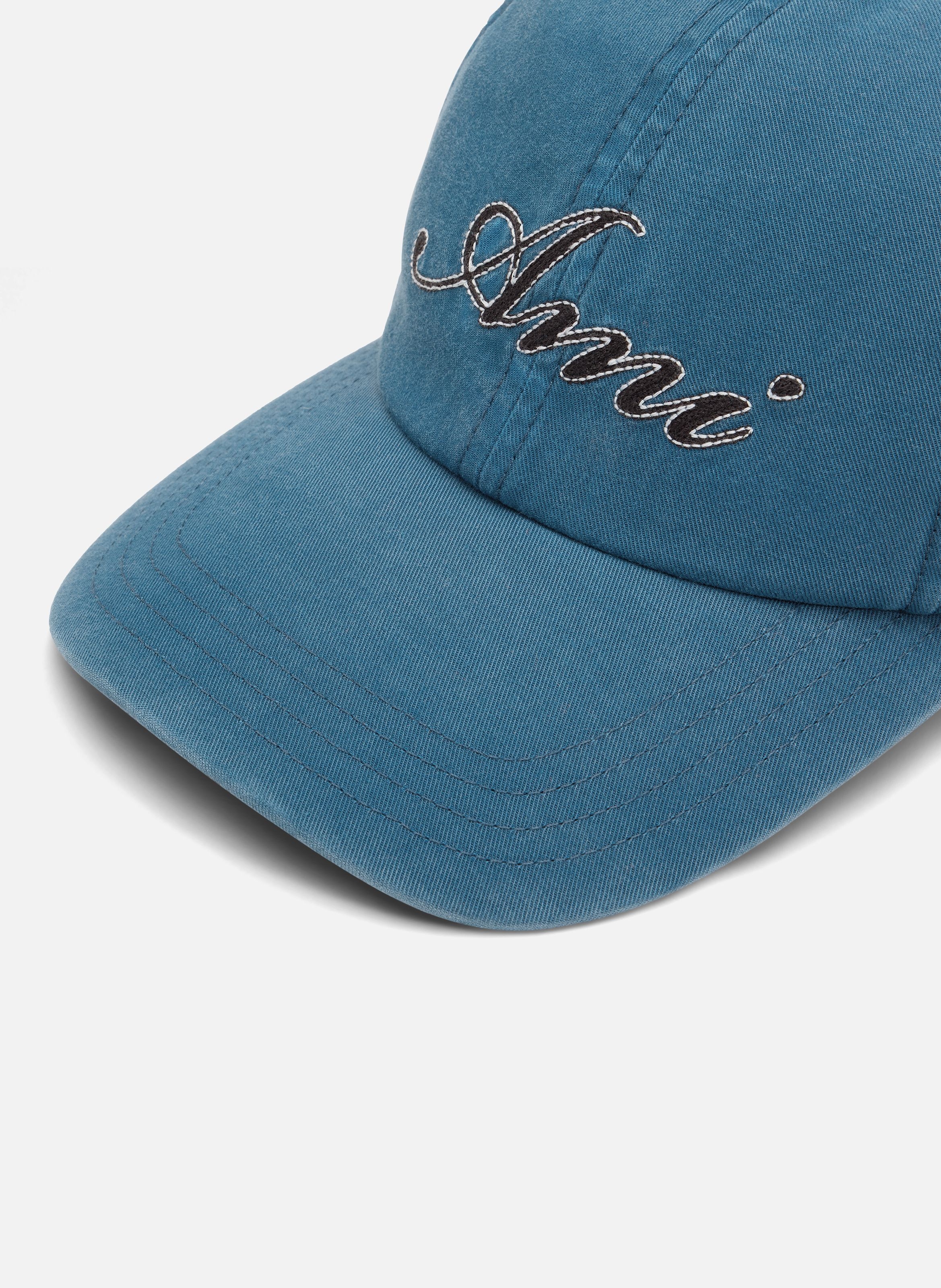 Casquette unisexe en coton broderie ami paris AMI PARIS Bleu