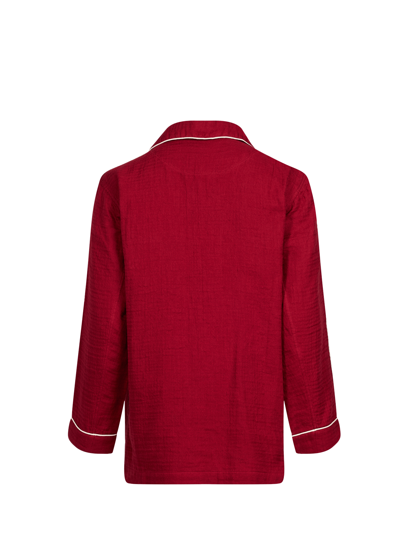 Textured Cotton Long Pyjama Set UCHINO Red