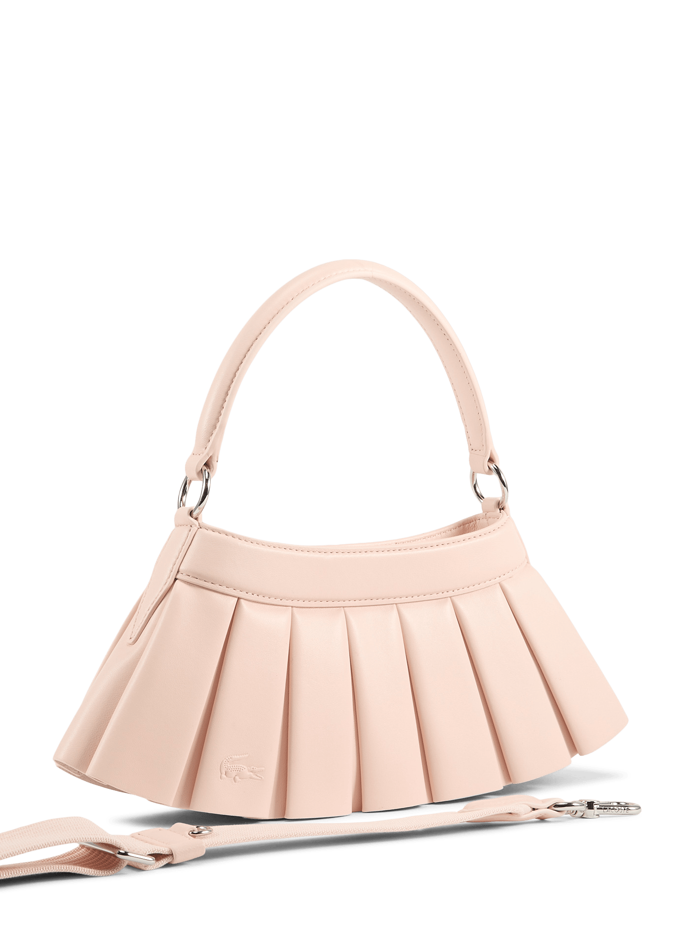 sac à main en cuir LACOSTE Rose