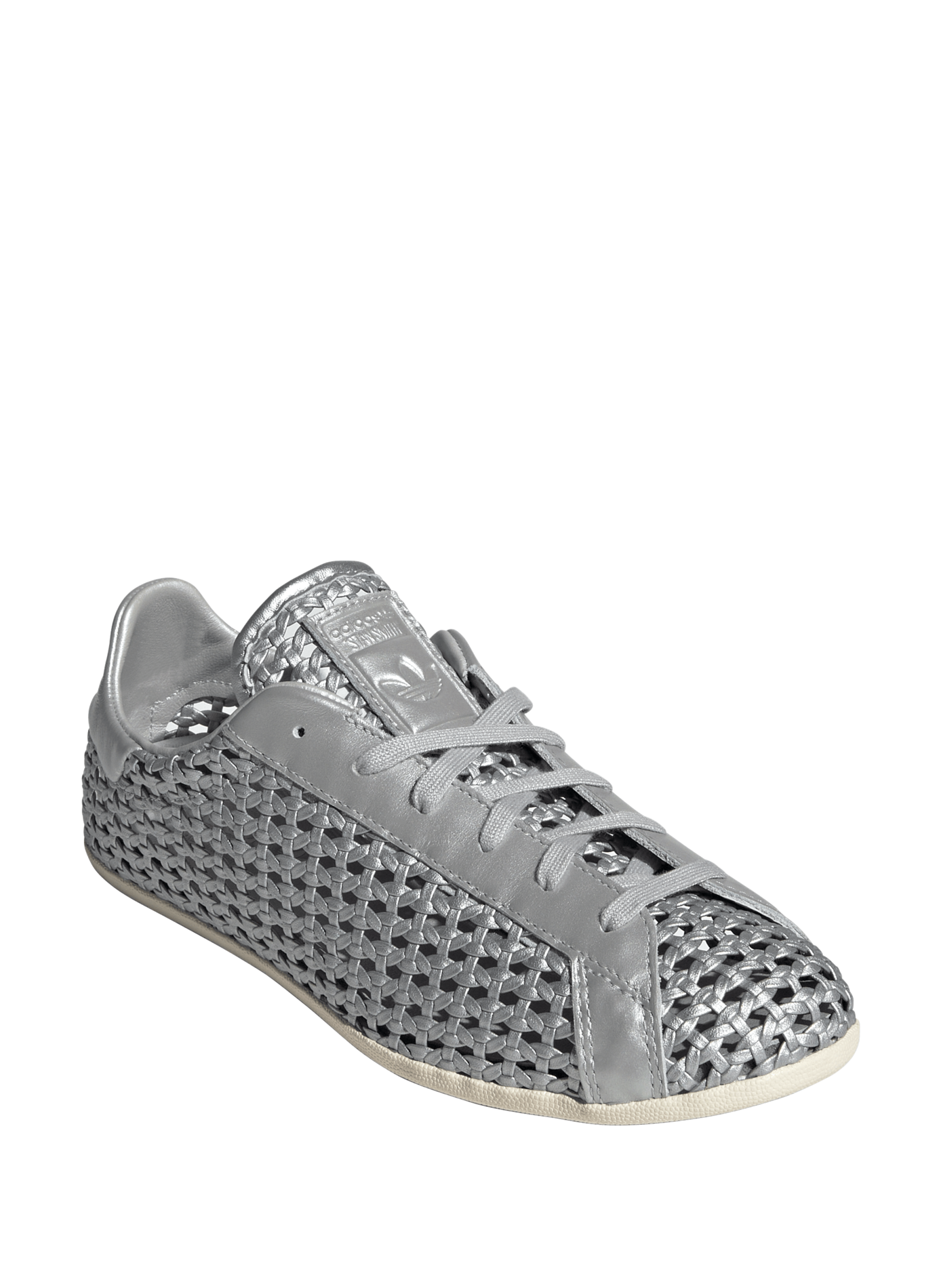 Baskets Stan Smith Lo Pro en cuir mélangé ADIDAS Argent