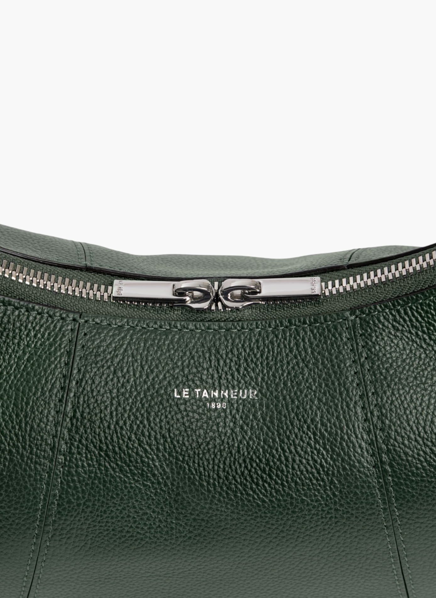 Petit sac hobo juliette en cuir grainé LE TANNEUR Vert