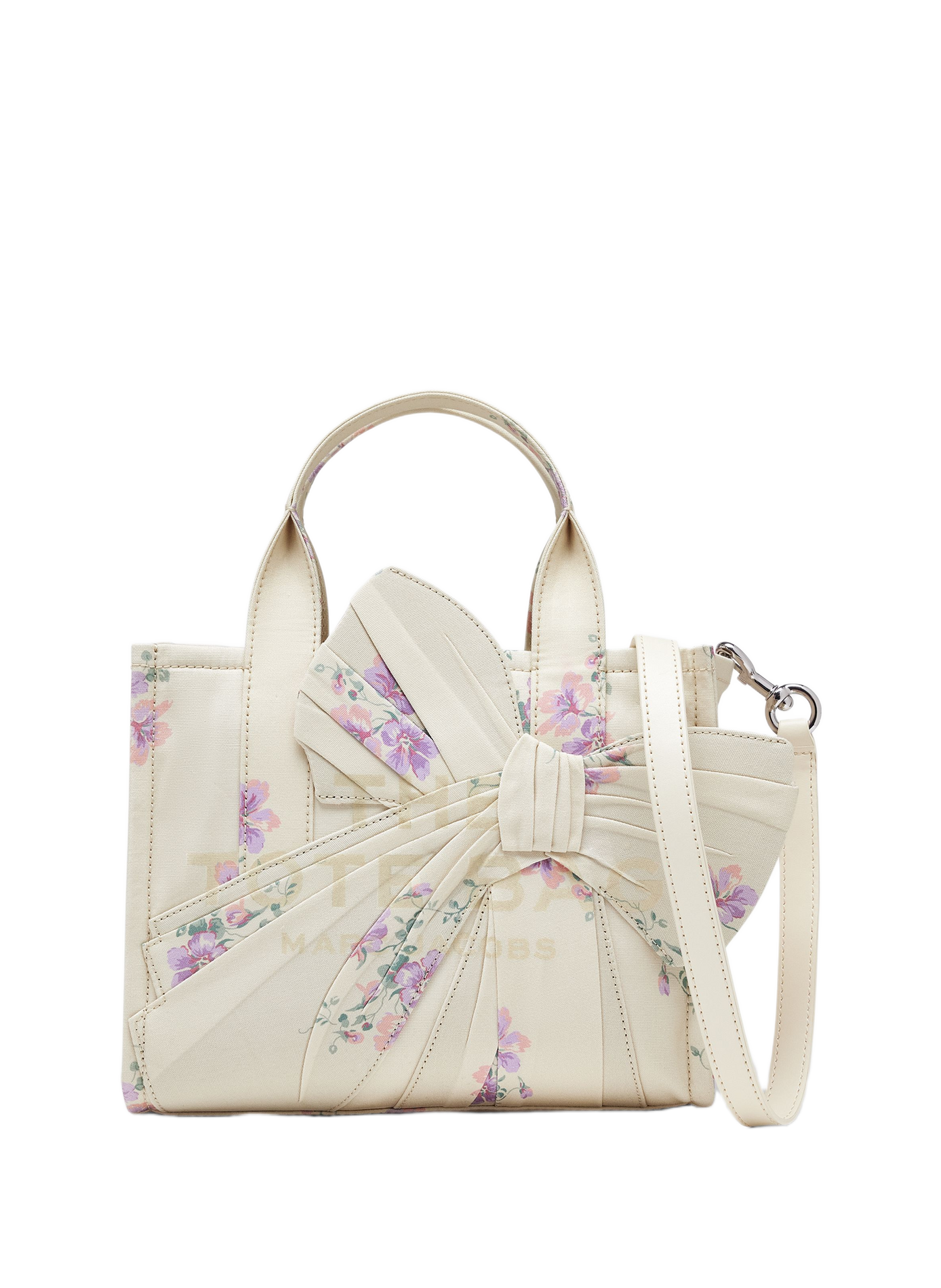 Bolso tote The Small Tote estampado en algodón MARC JACOBS Blanco