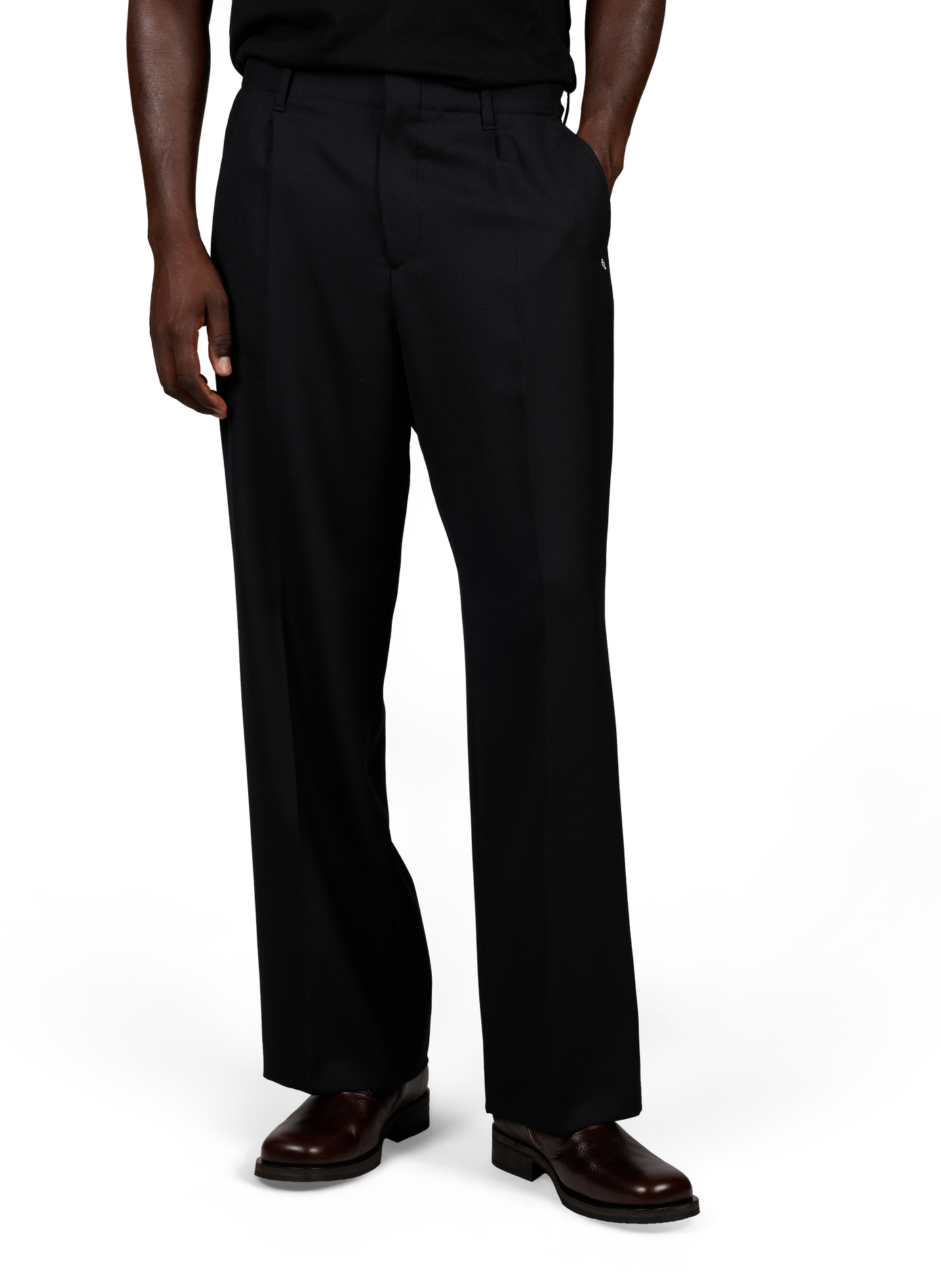 Cropped wool trousers OUR LEGACY Black